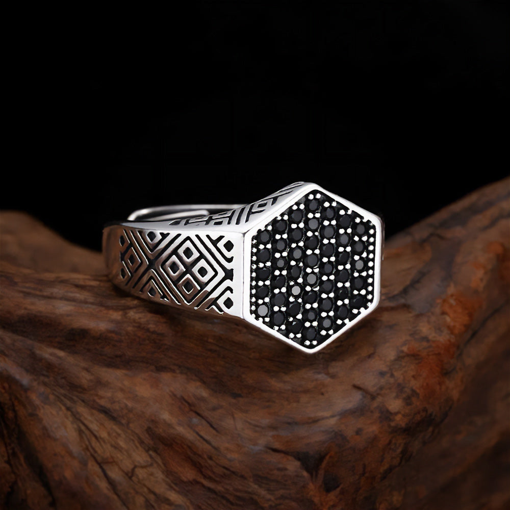 Agno - Stamp Silver Ring