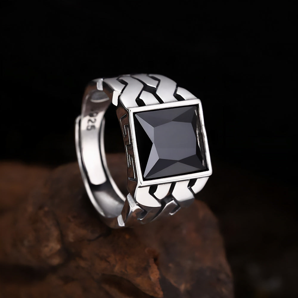Ragnar - Square Handmade Silver Ring