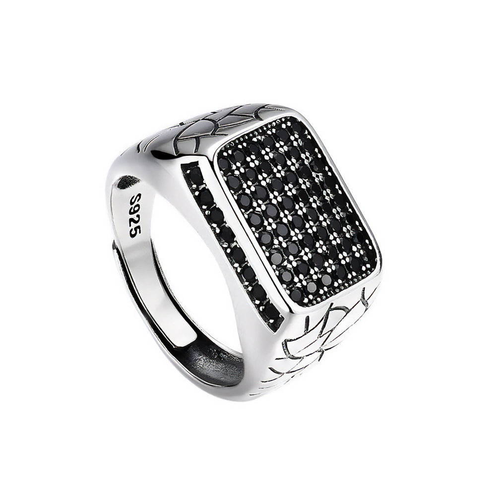 Vortex - Oblong Silver Ring