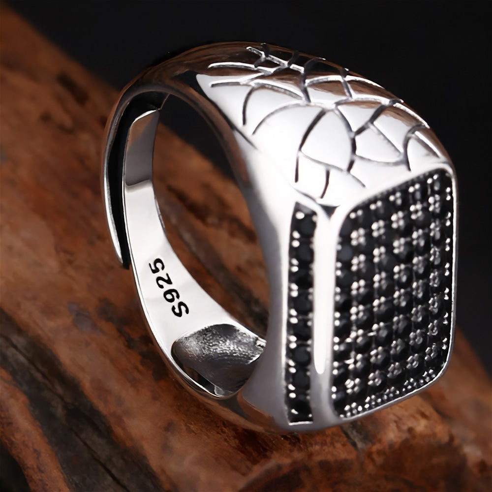 Vortex - Oblong Silver Ring