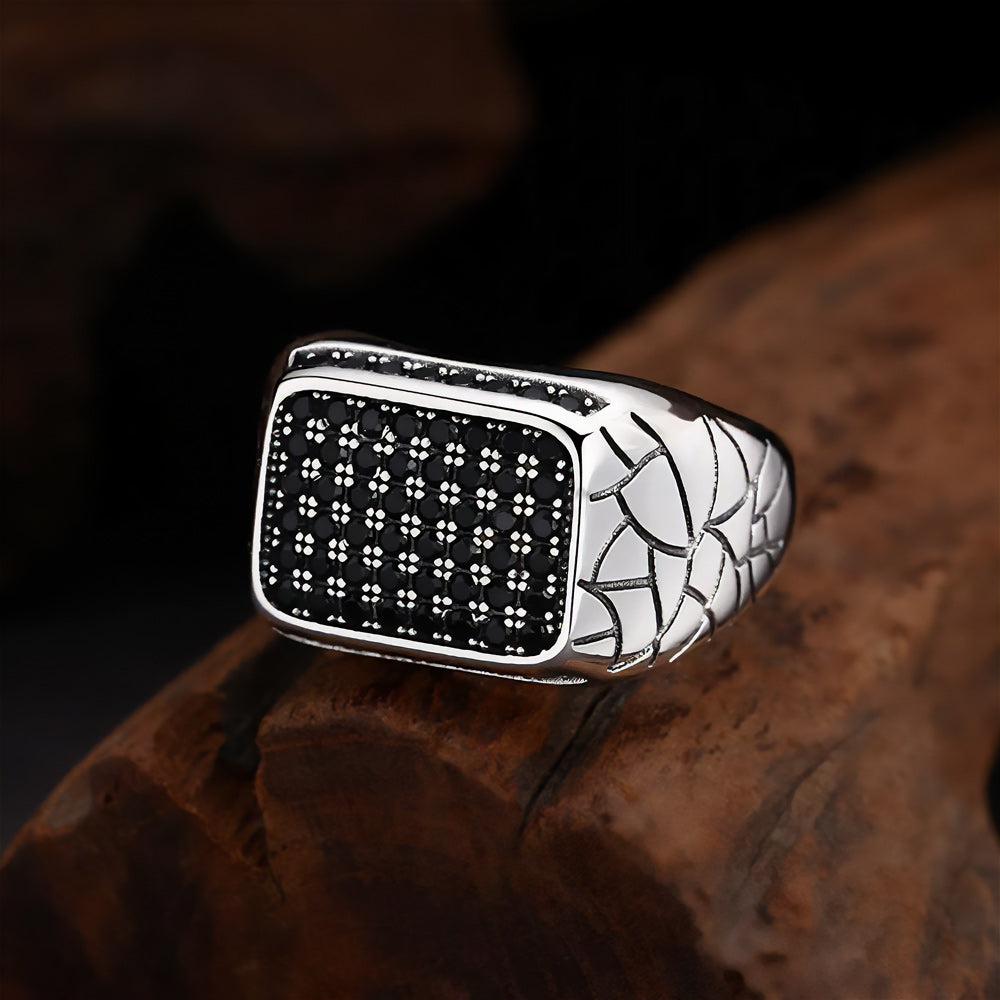 Vortex - Oblong Silver Ring