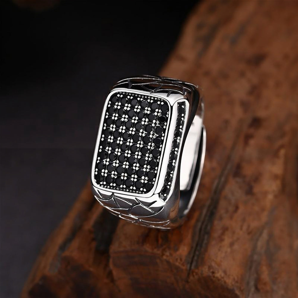 Vortex - Oblong Silver Ring