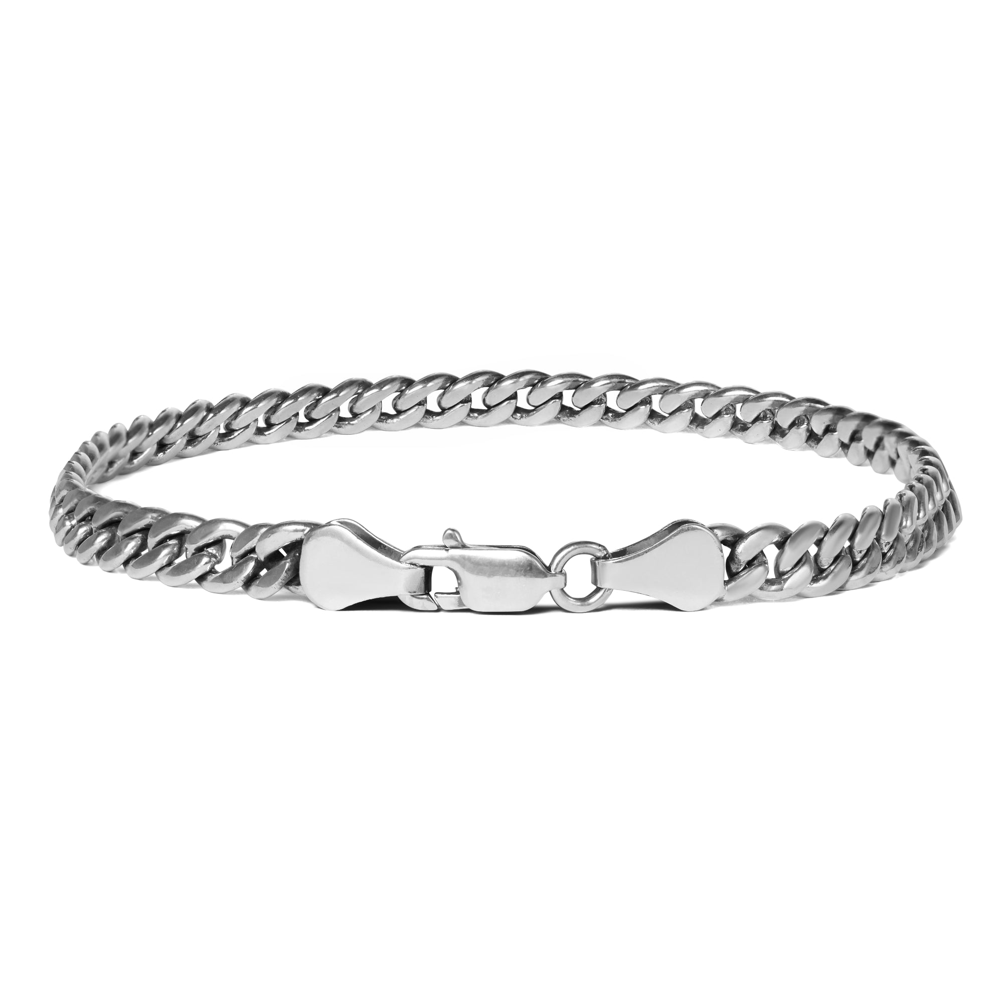 Bari - Sterling Silver Cuban Link Bracelet