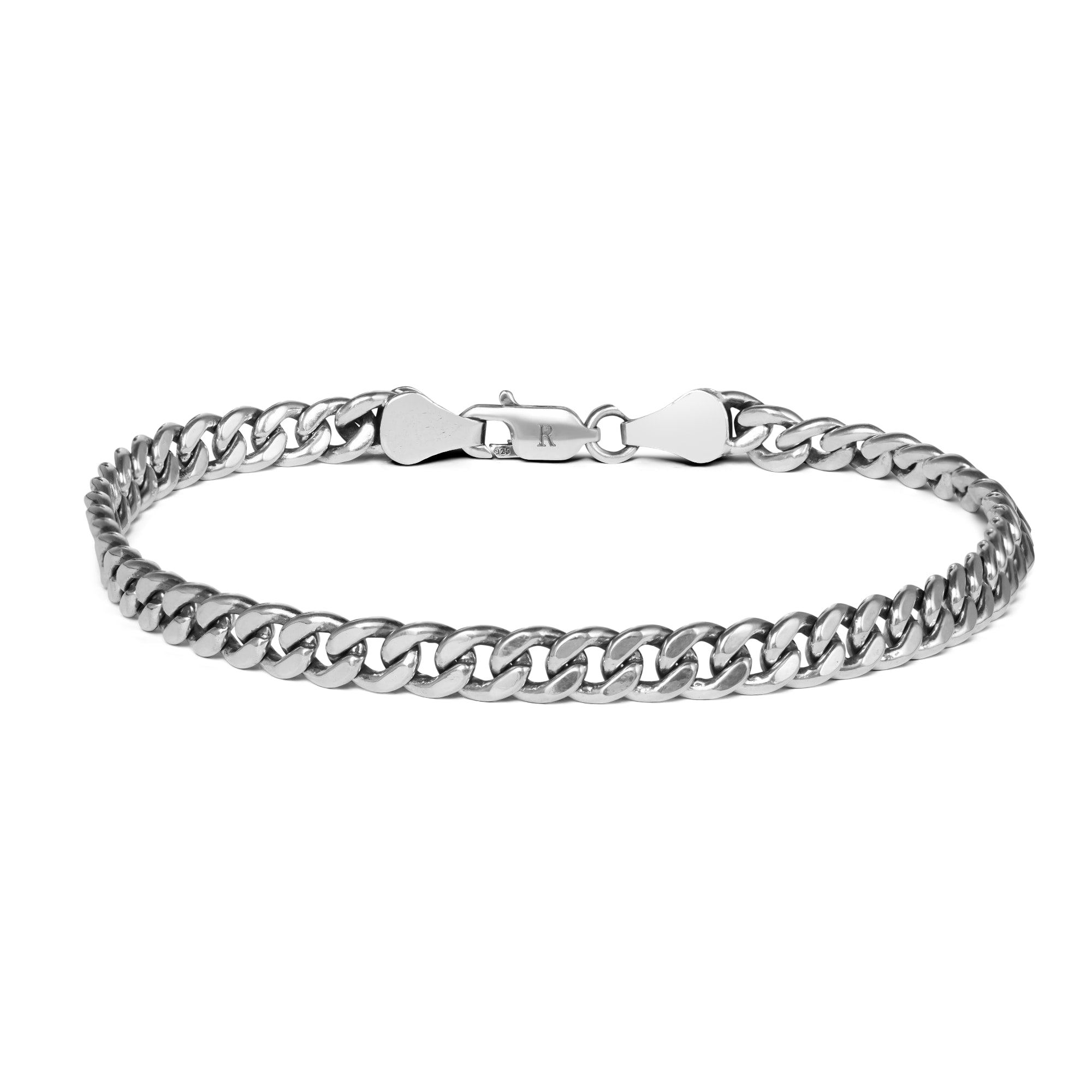 Bari - Sterling Silver Cuban Link Bracelet
