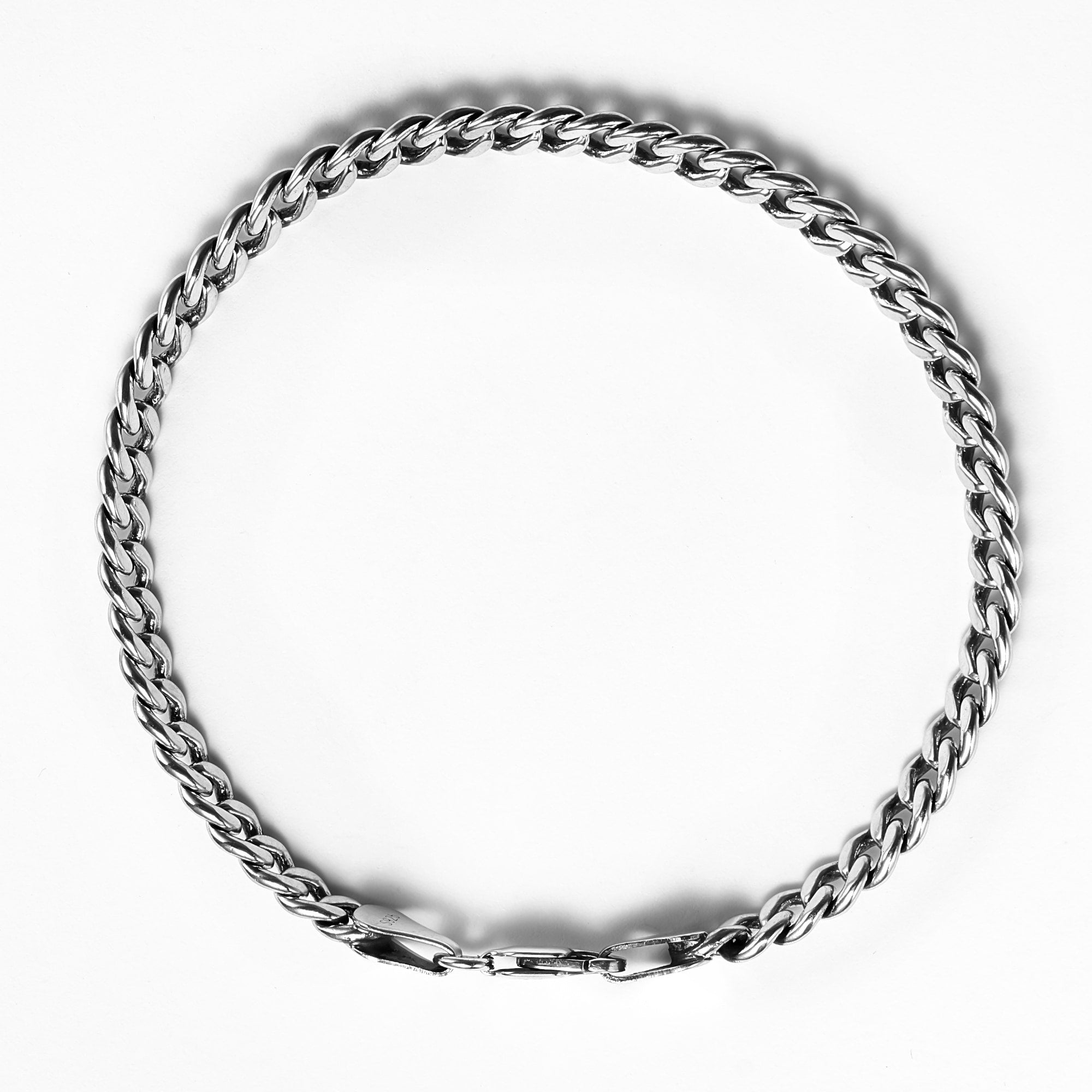 Bari - Sterling Silver Cuban Link Bracelet