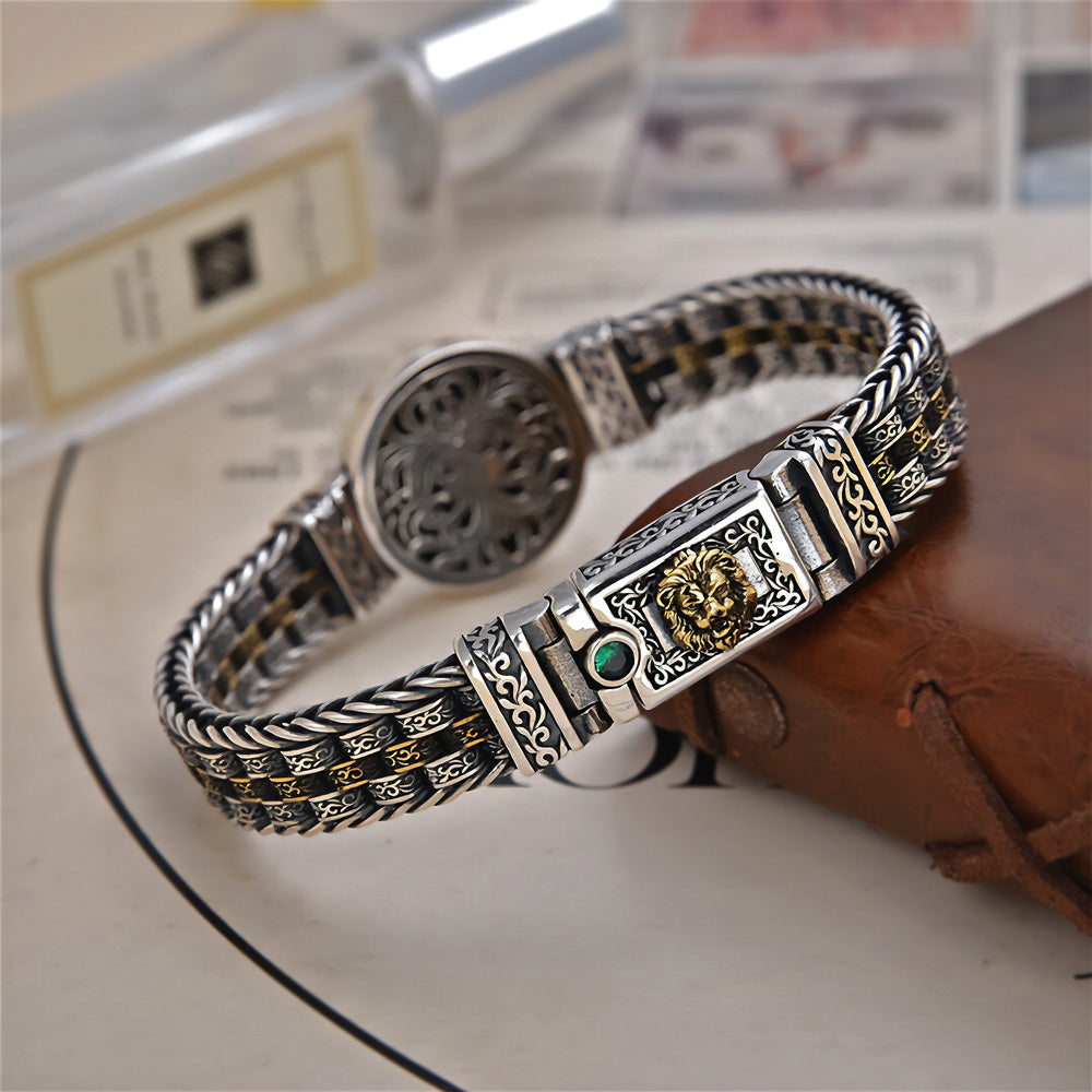 Handmade-925-Sterling-Silver-Lion-Bracelet-for-Men-Magnus-Ronatelli