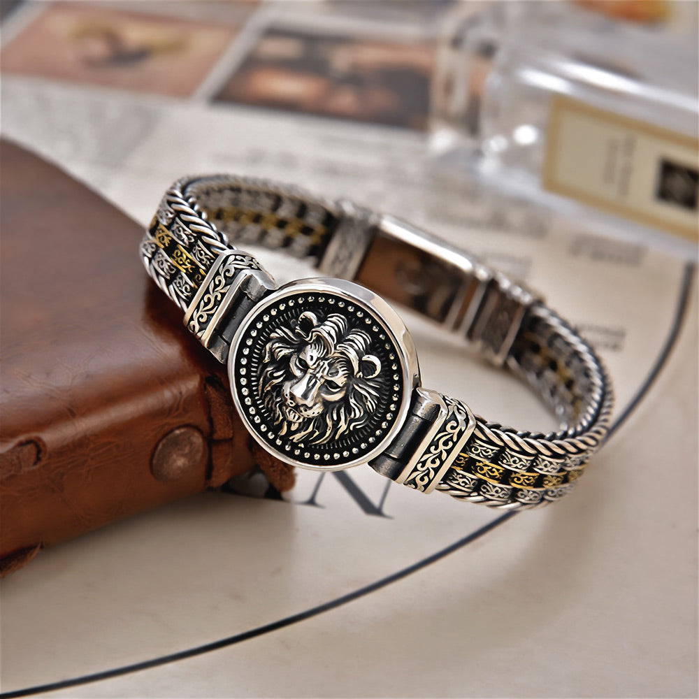 Handmade-925-Sterling-Silver-Lion-Bracelet-for-Men-Magnus-Ronatelli