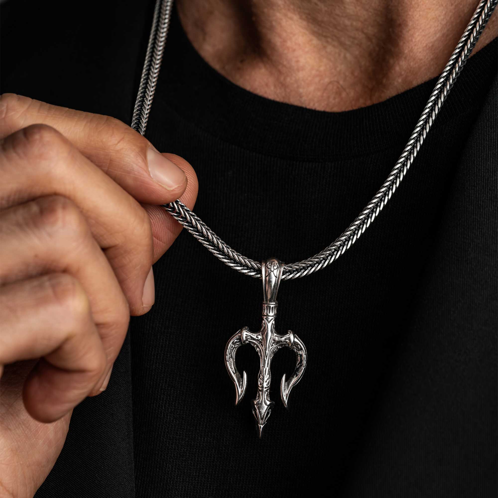Poseidon - Trident Handmade Silver Pendant
