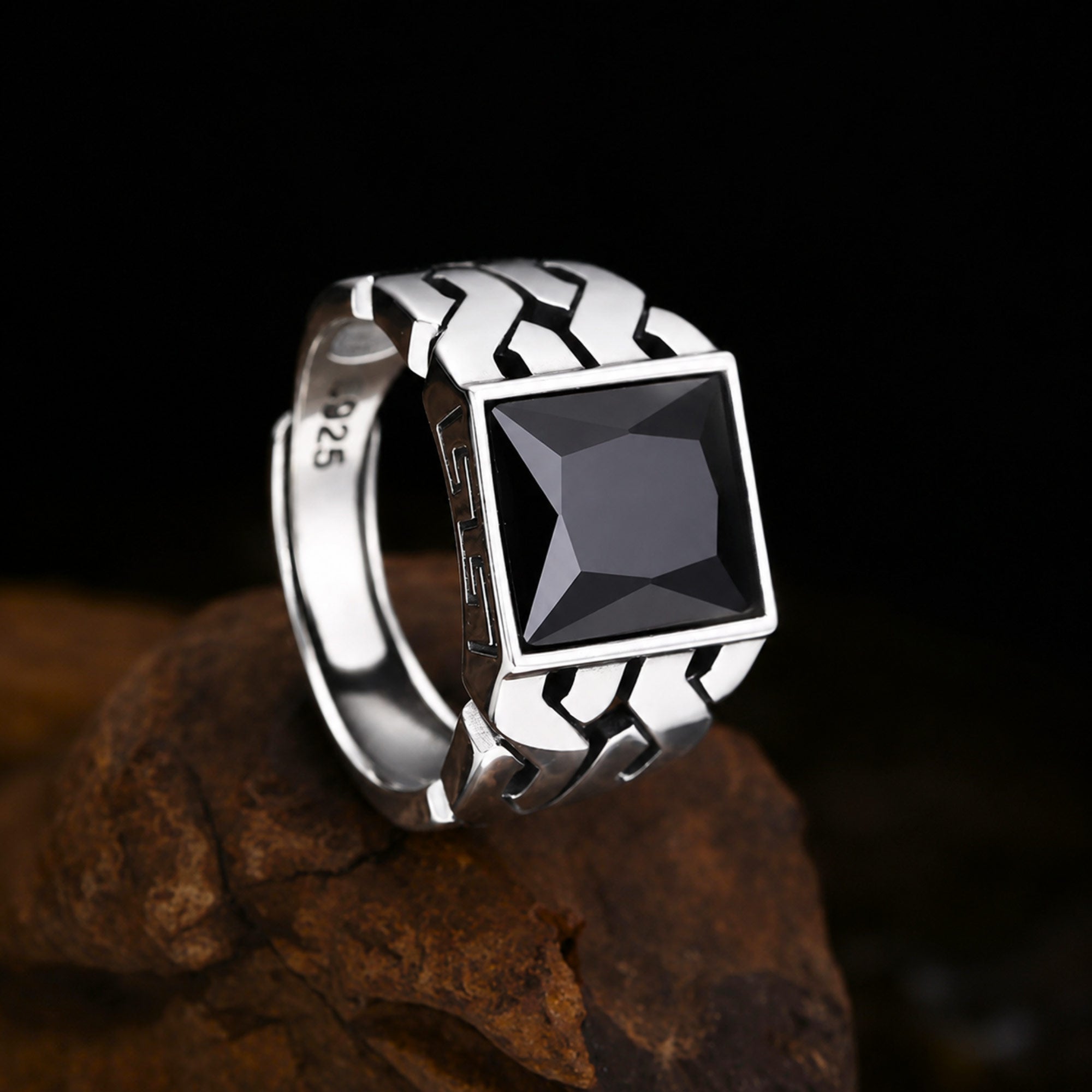 Ragnar - Handmade Square 925 Silver Ring