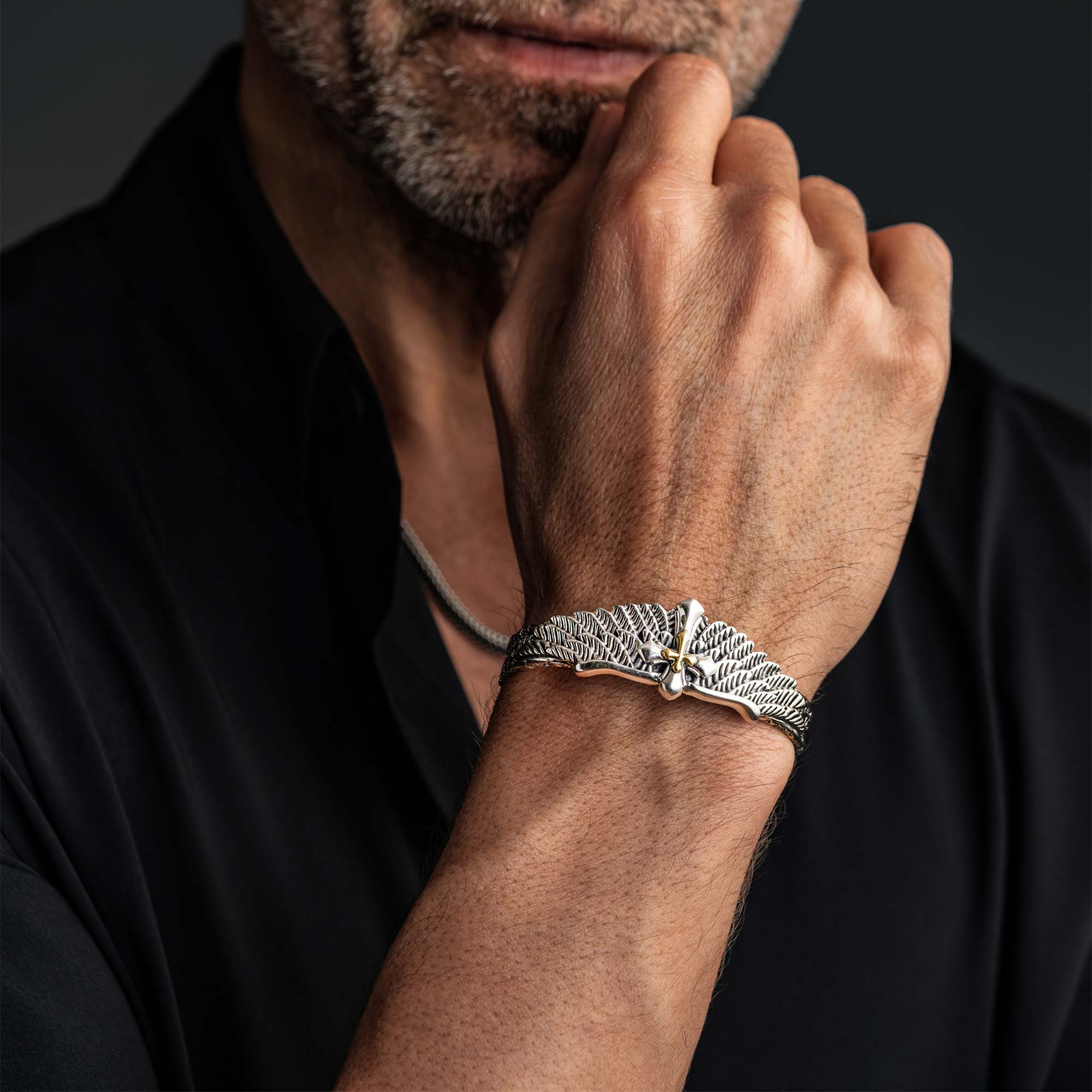 Calvi - Angel Wings Cross Bracelet