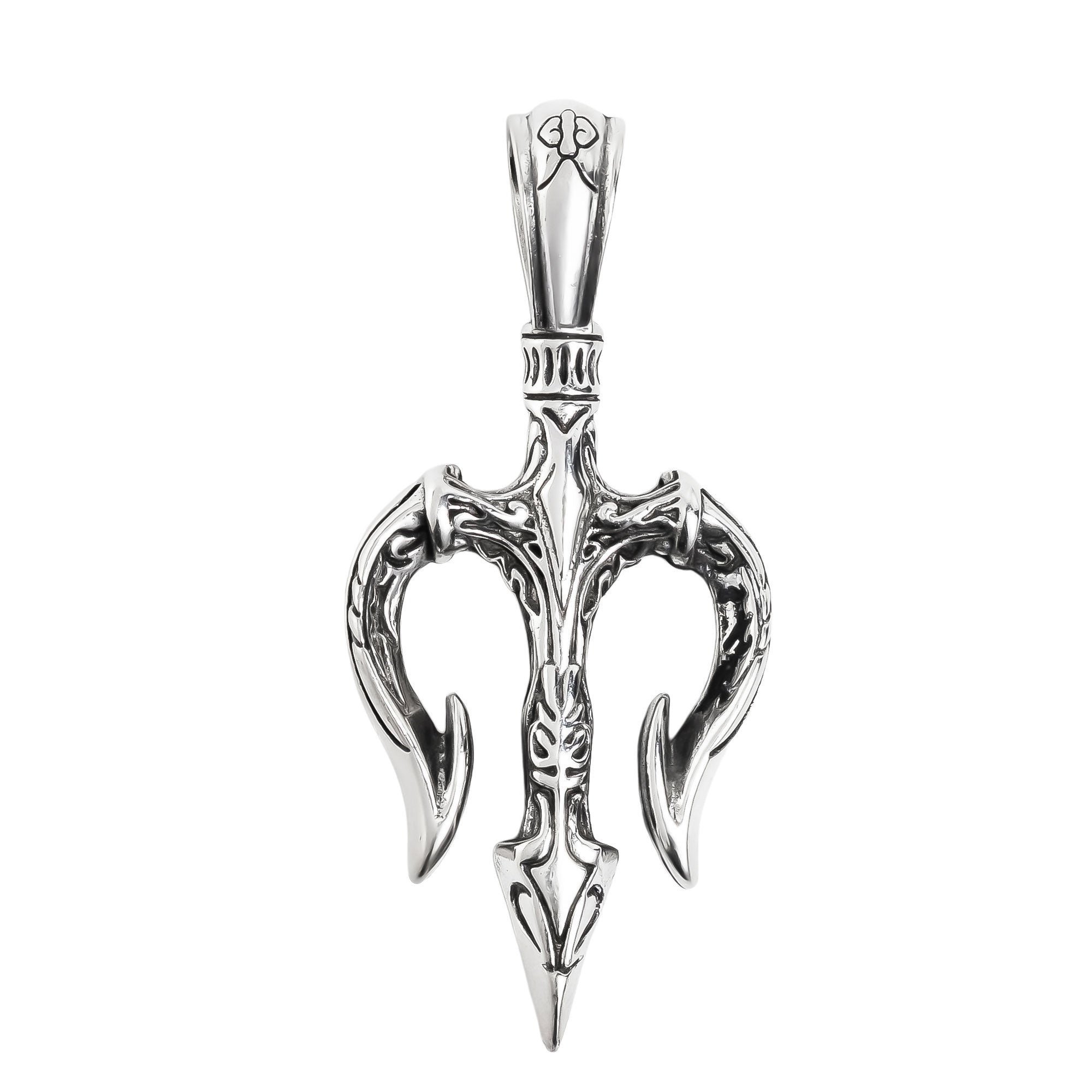 Poseidon - Trident Handmade Silver Pendant