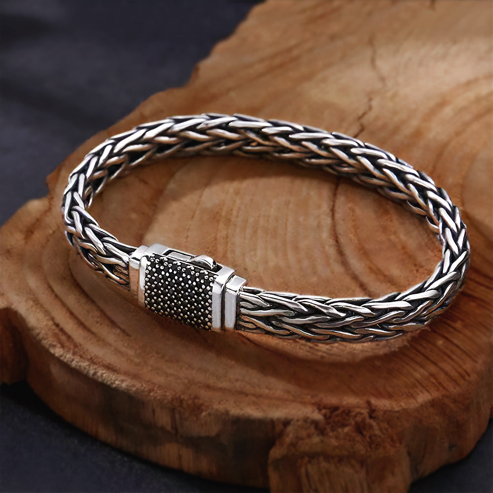 Ronatelli-Torro-handmade-wowen-925-sterling-silver-bracelet-for-men