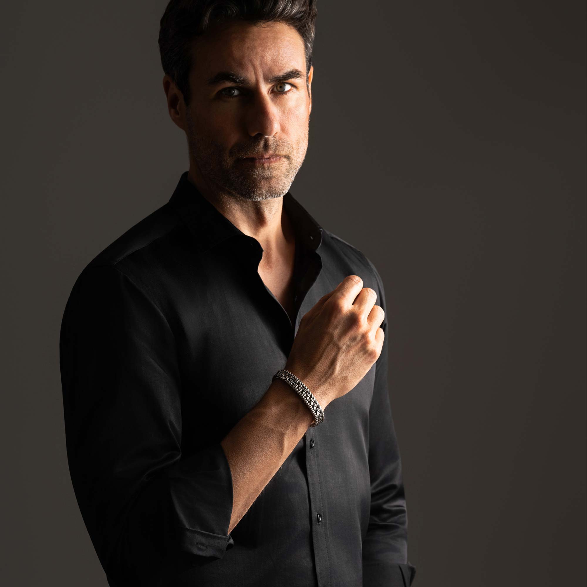 Marlo - Pulsera de cadena ancha tejida