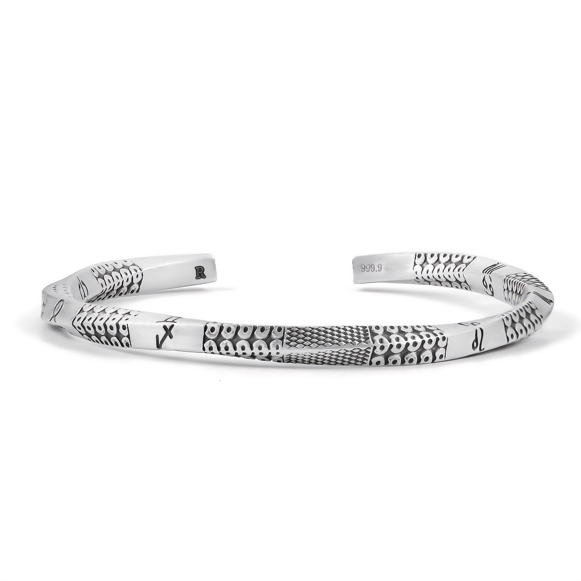 Men's Zodiac Cuff Bracelet - 925 Sterling Silver