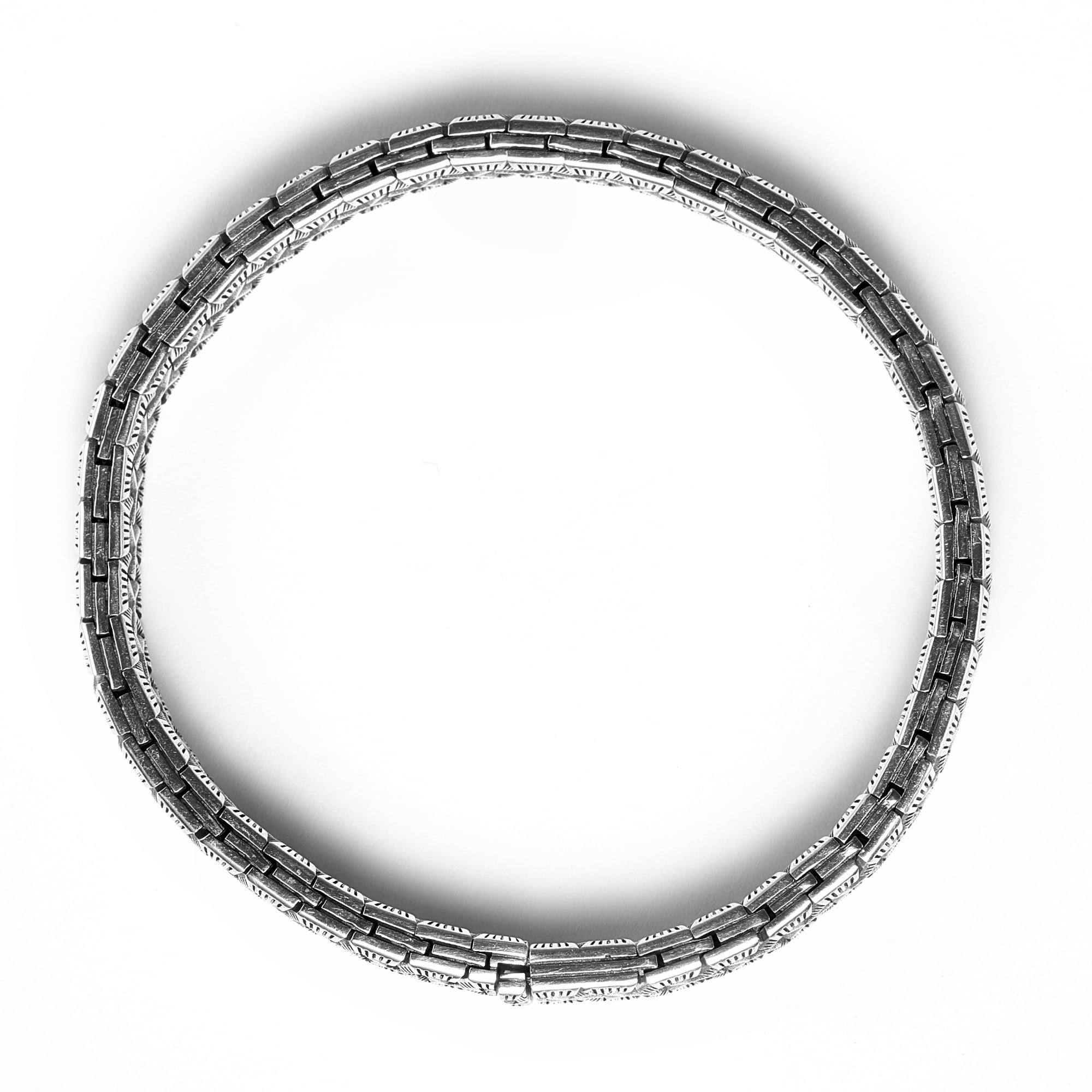 Vulcan - Sterling Silver Chevron Link Bracelet