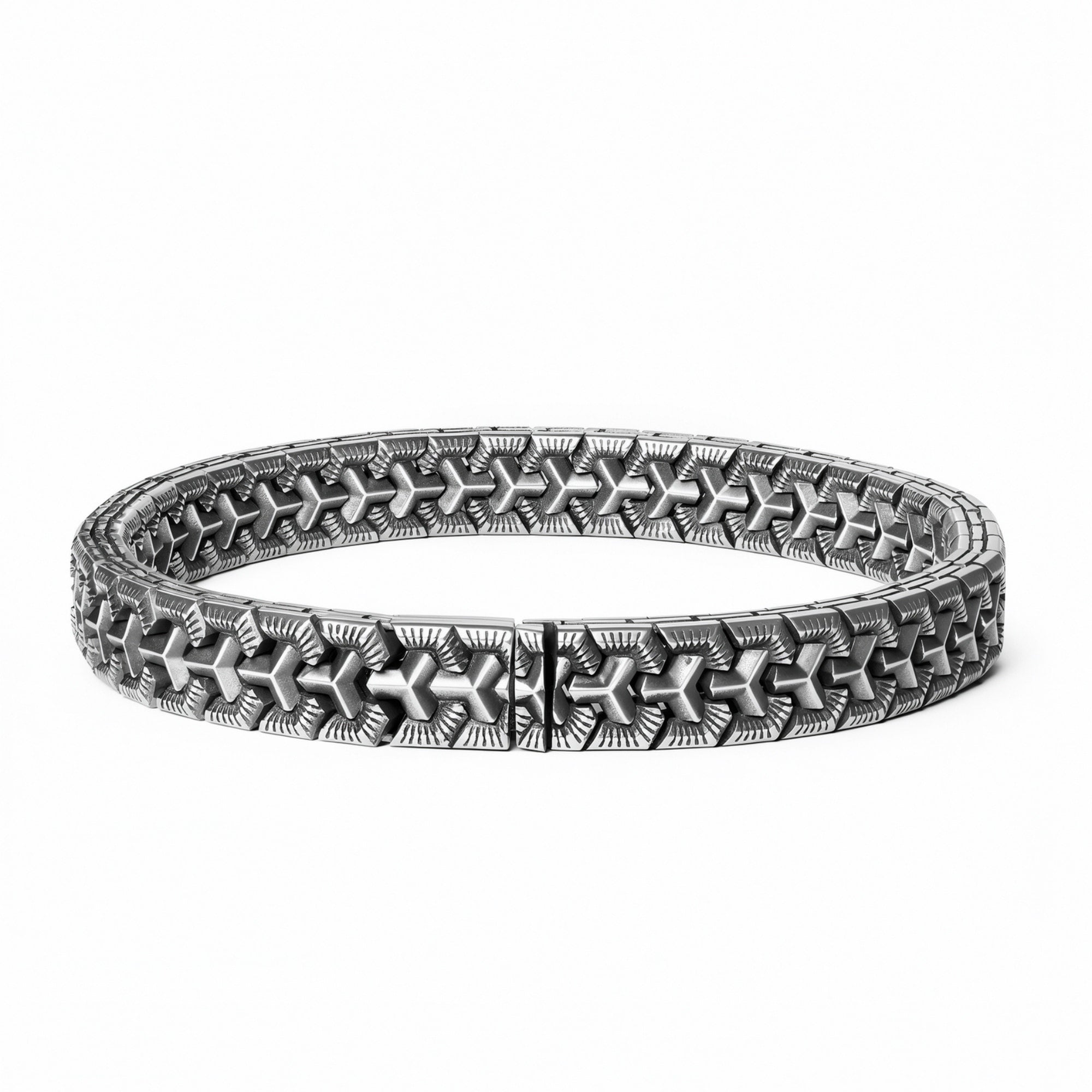 Vulcan - Bracelet à maillons en V en argent 925