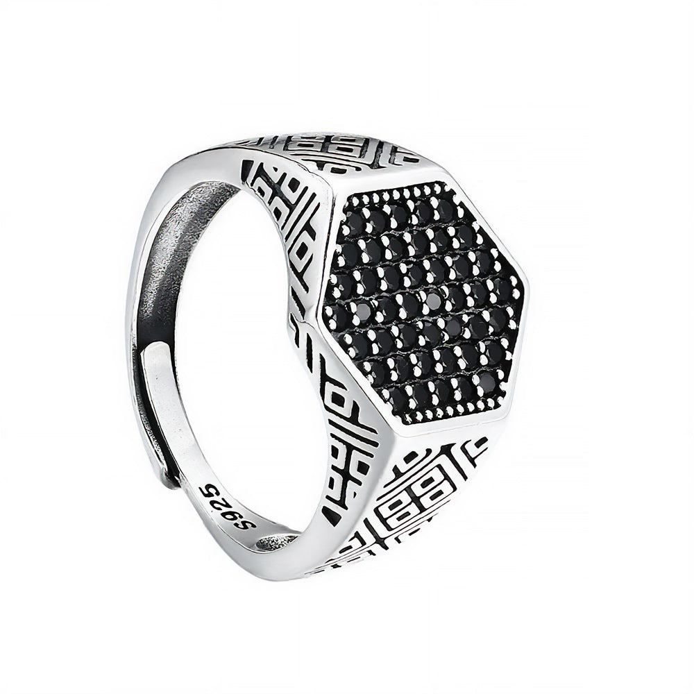 Agno - Stamp Silver Ring