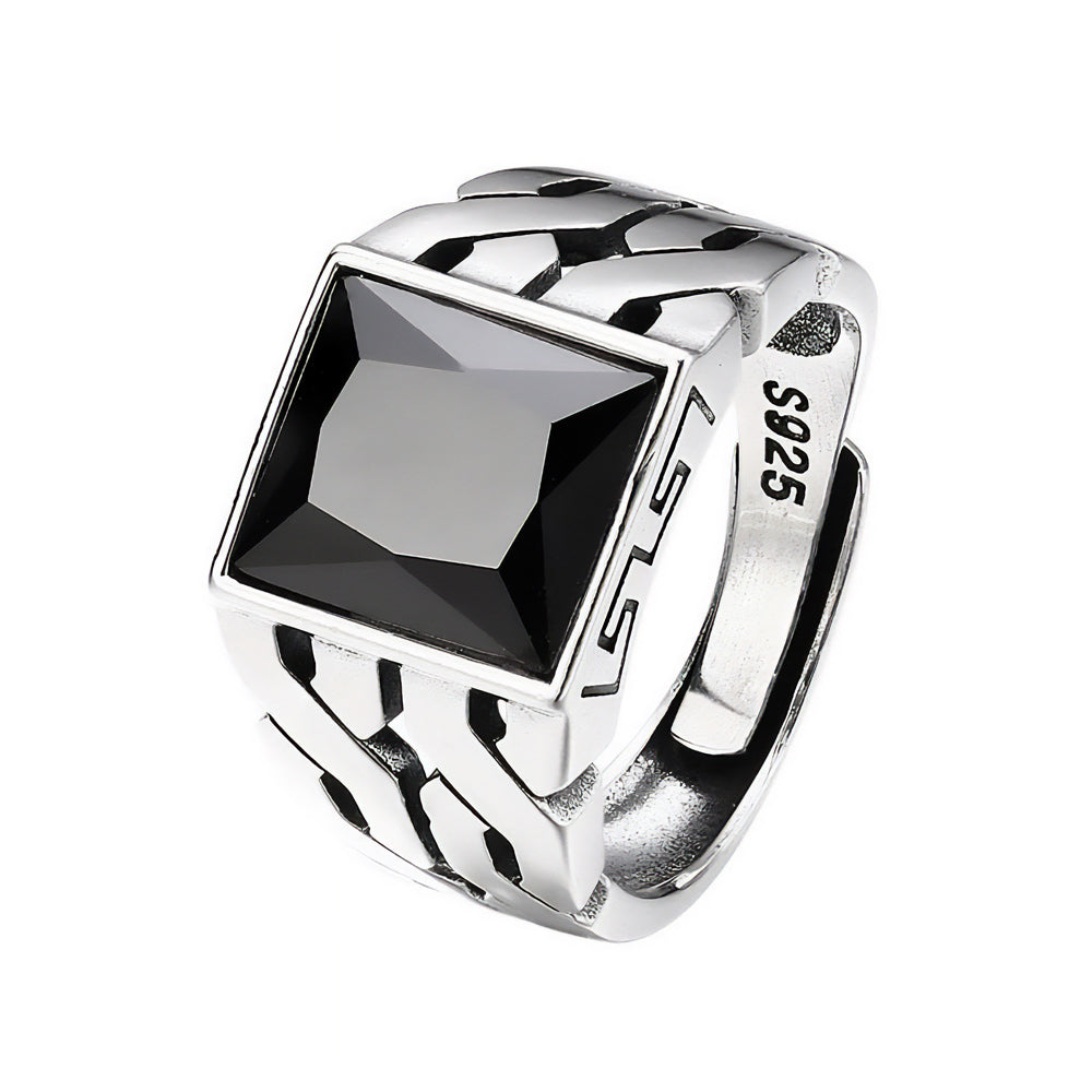 Ragnar - Square Handmade Silver Ring