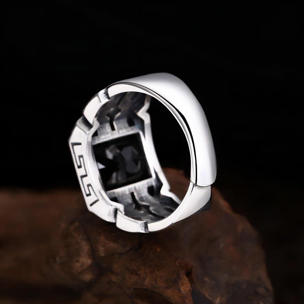 Ragnar - Square Handmade Silver Ring