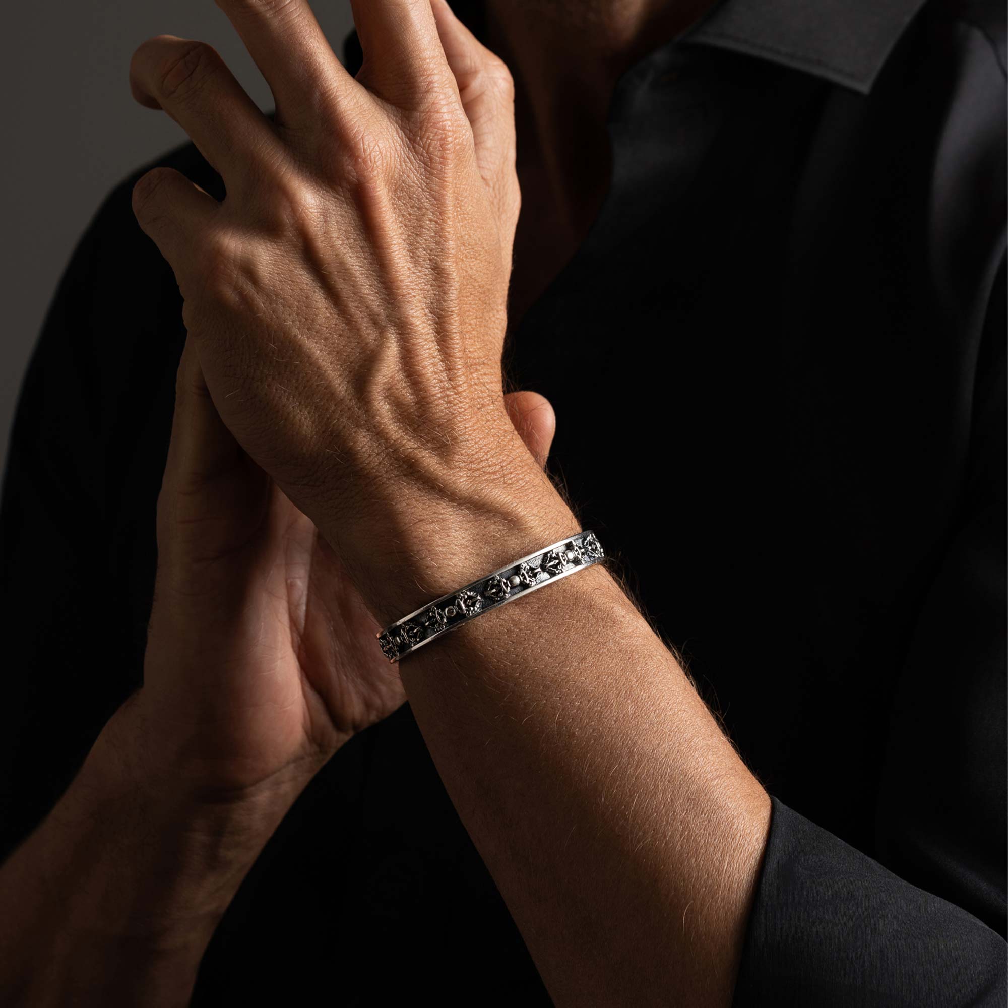 Basel - Ancient Silver Bangle Bracelet