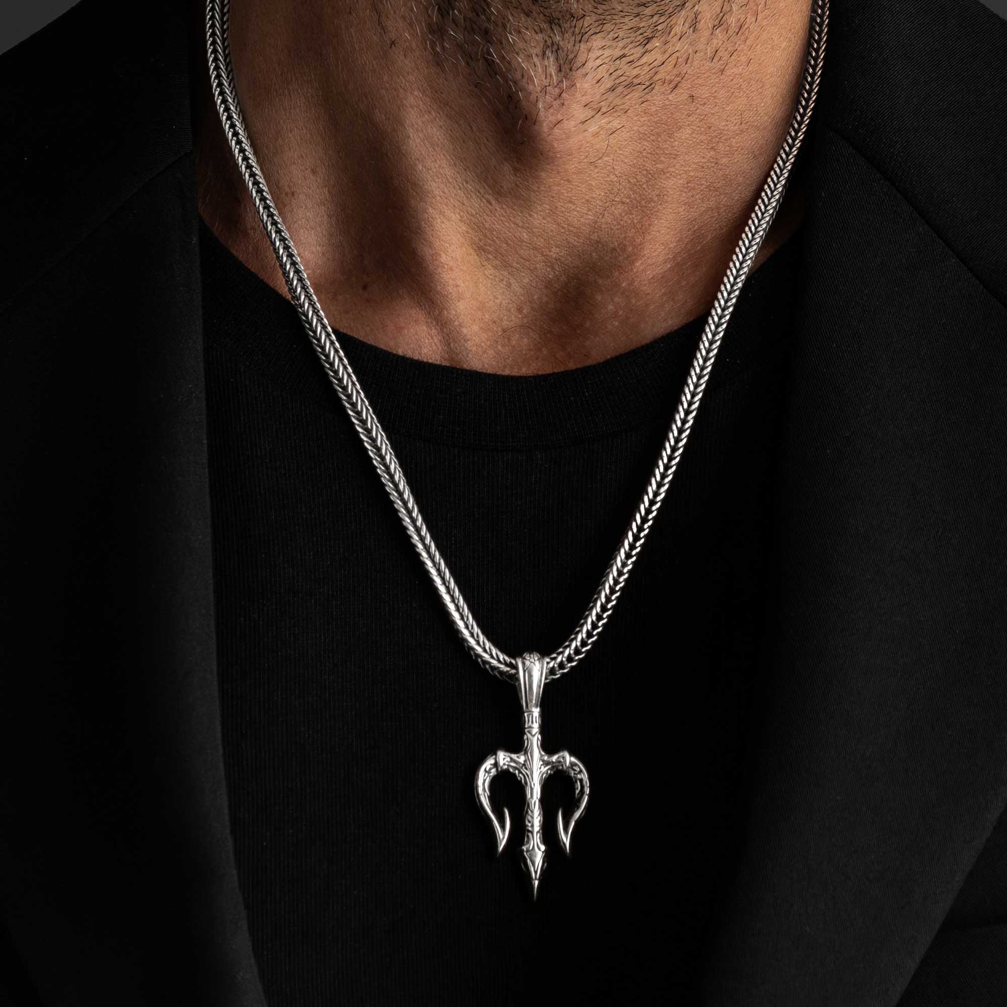 Poseidon - Trident Handmade Silver Pendant