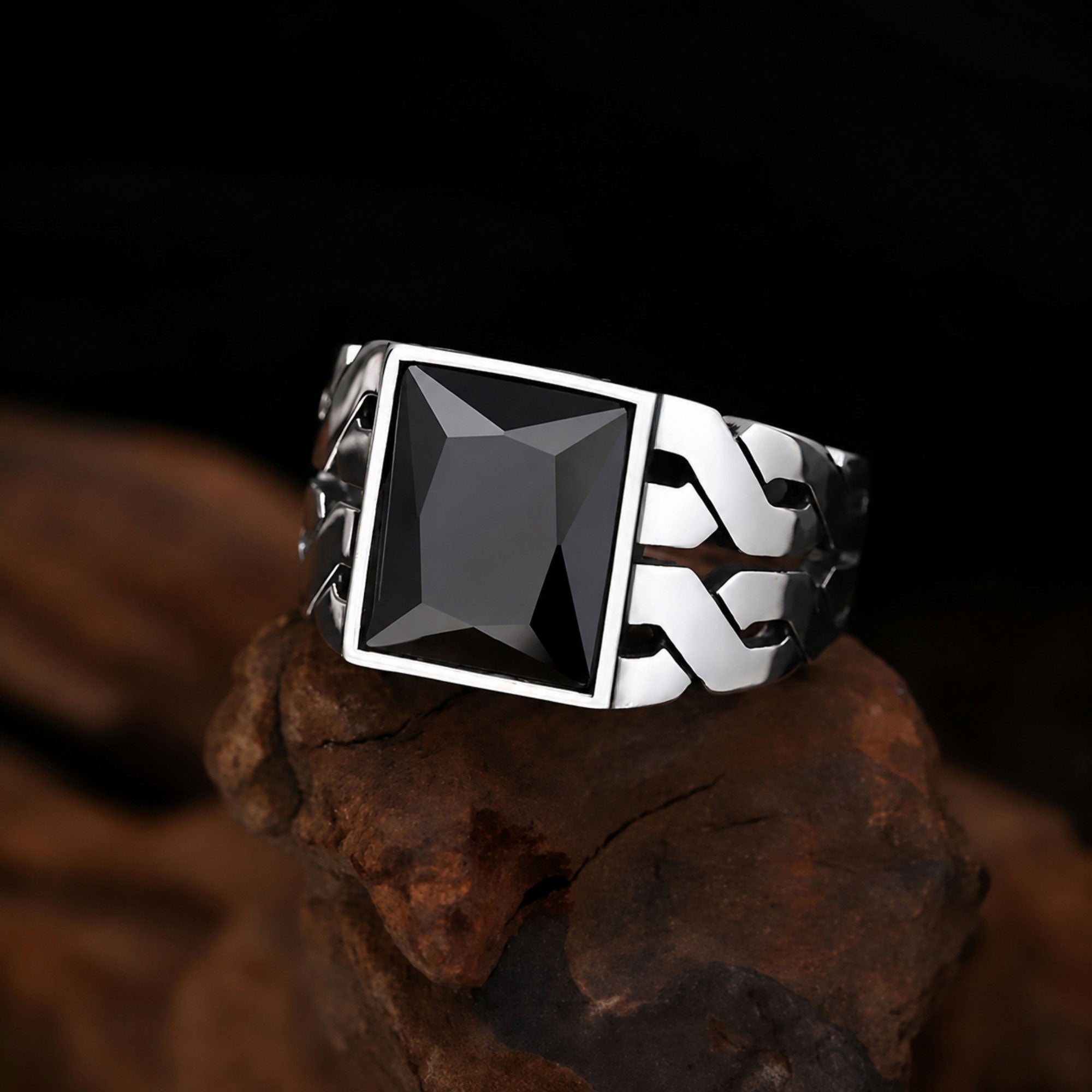 Ragnar - Handmade Square 925 Silver Ring