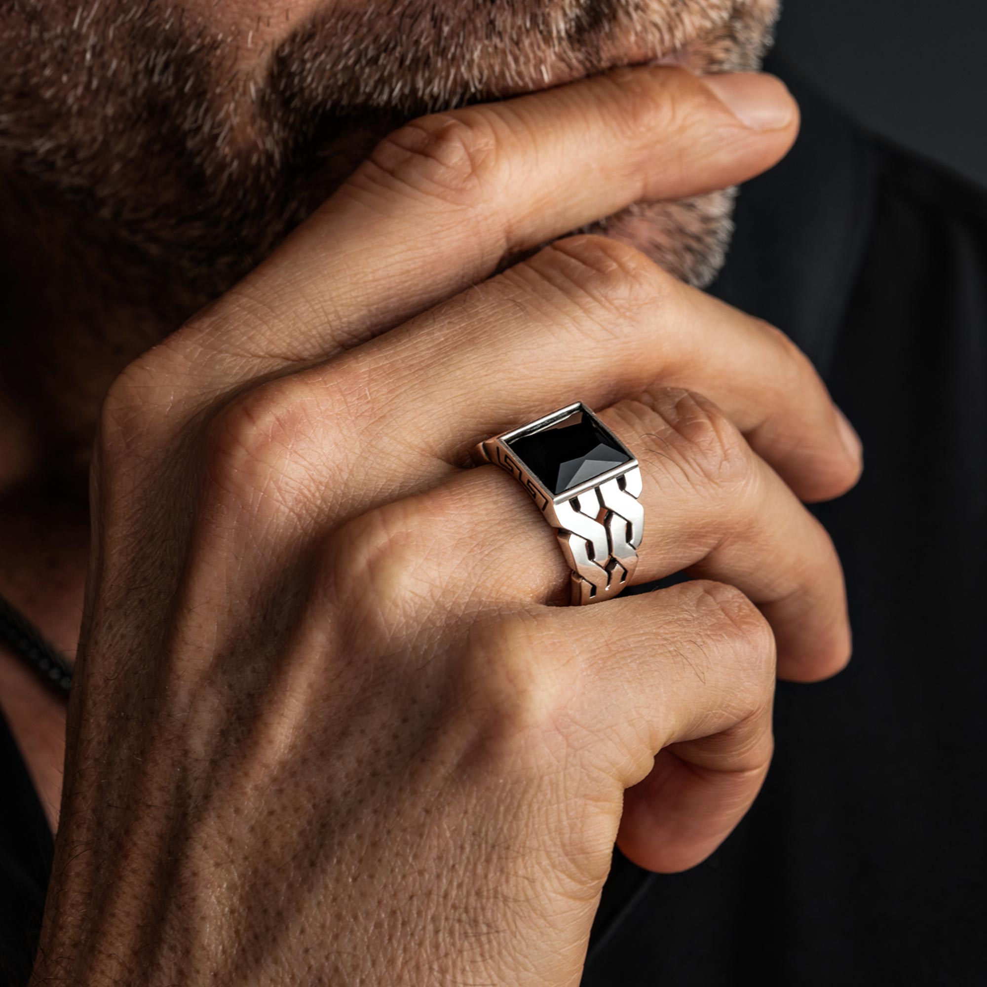 Ragnar - Handmade Square 925 Silver Ring