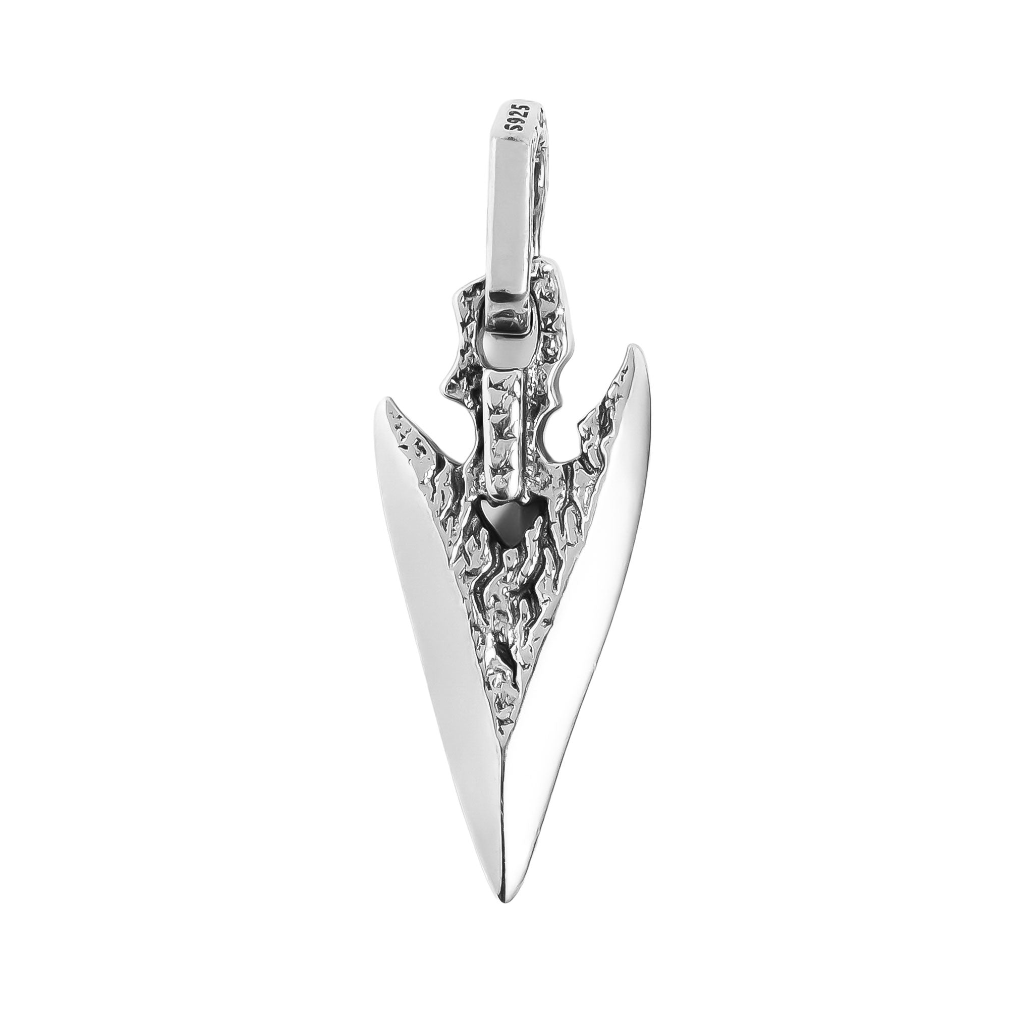 Lyon - Pendentif tête de flèche en argent fait à la main