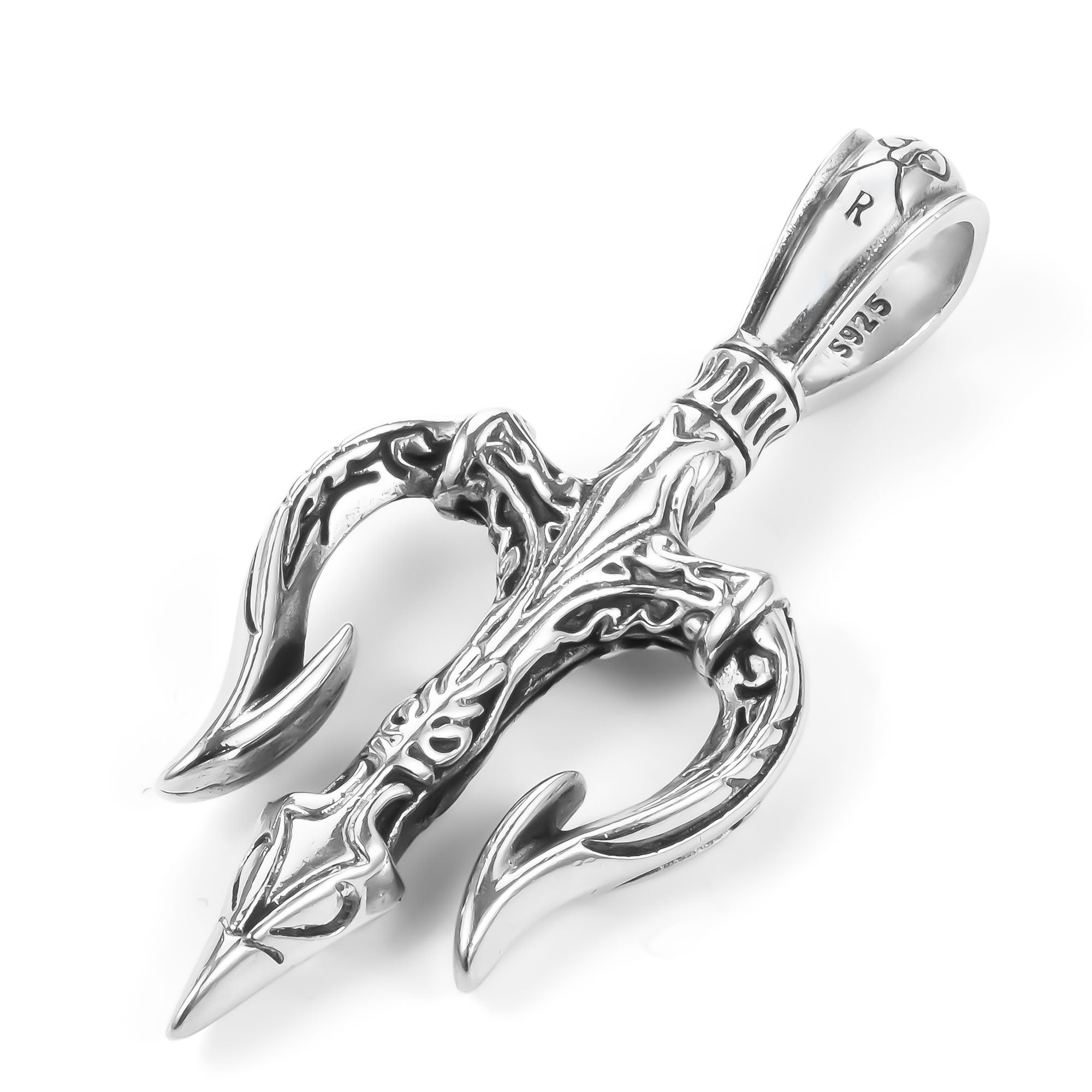 Poseidon - Trident Handmade Silver Pendant