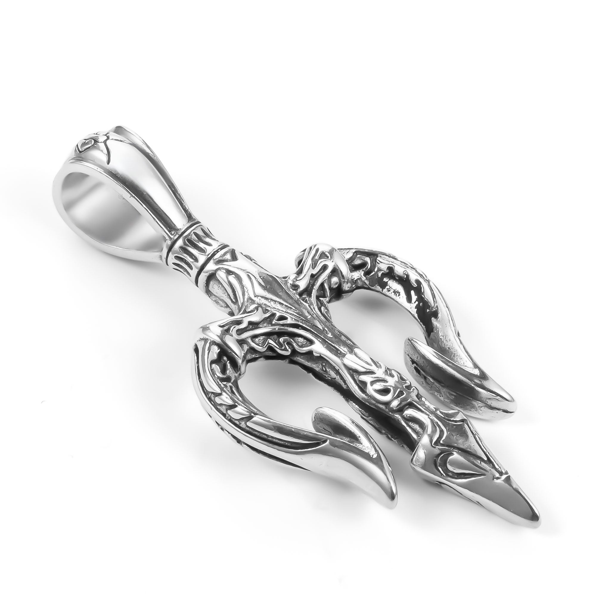 Poseidon - Trident Handmade Silver Pendant