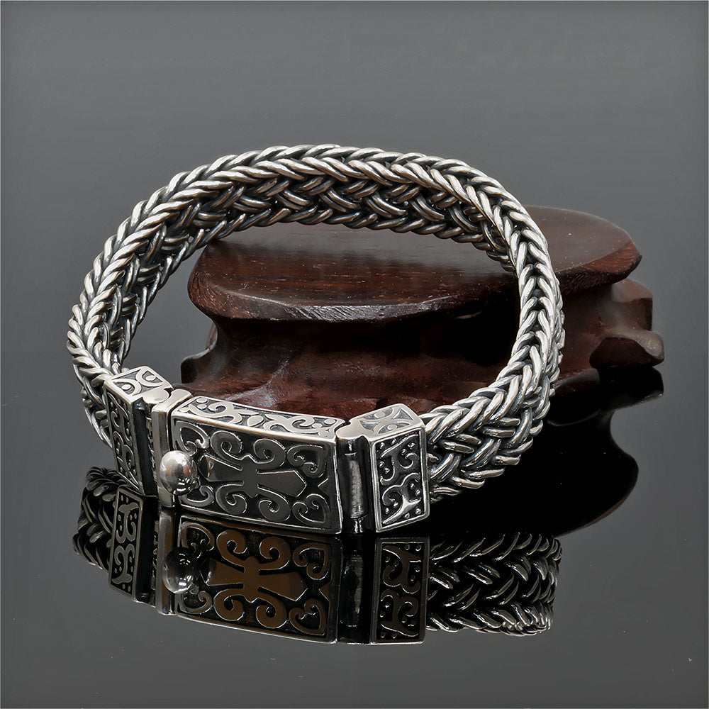 Marlo - Bracelet Large Chaîne Tissée