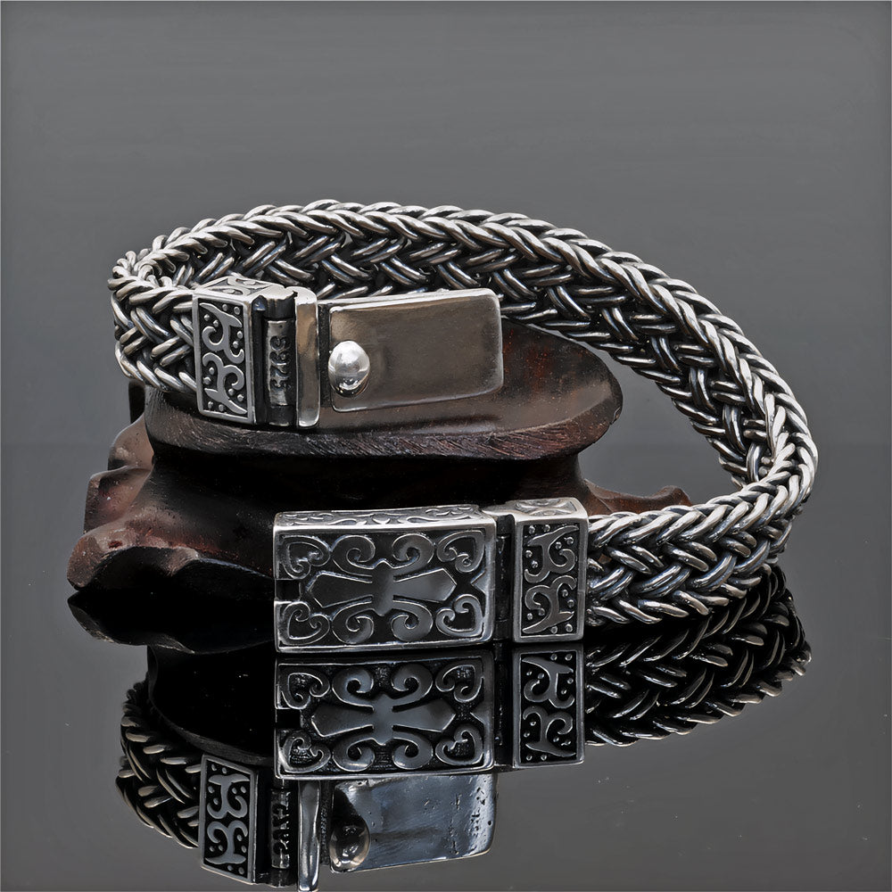 Marlo - Wide Woven Chain Bracelet
