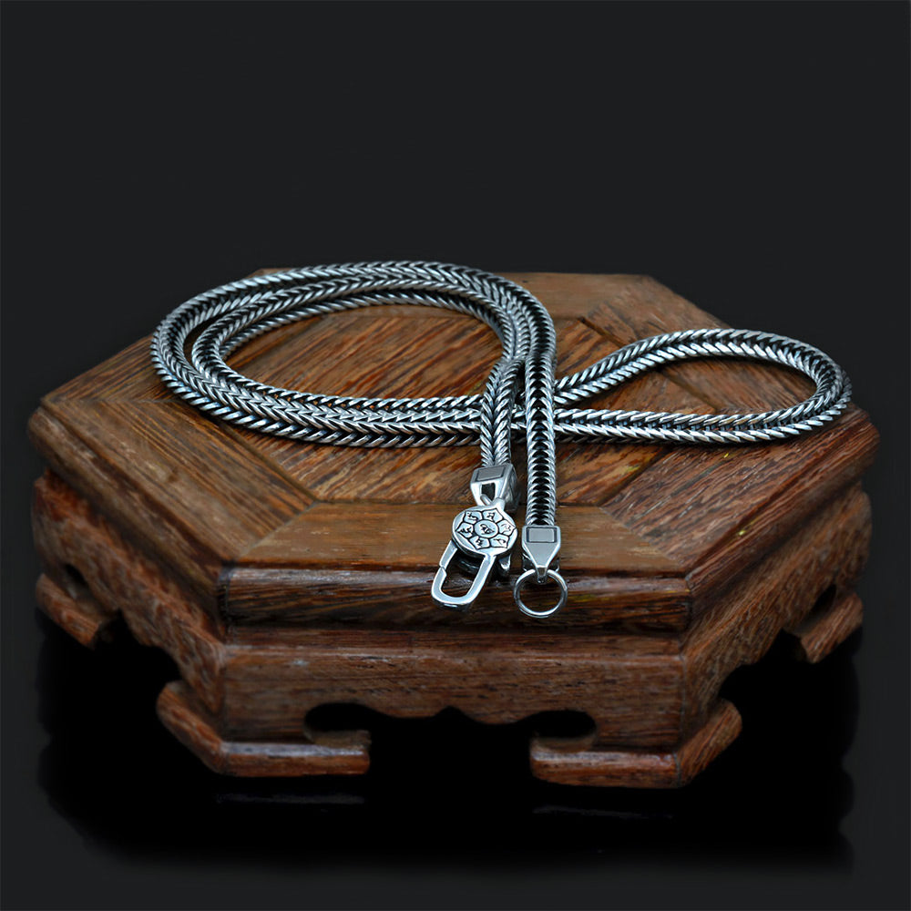 Sergo - 925 Sterling Silber Handgefertigte Kette Halskette