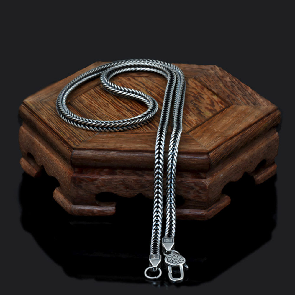 Sergo - 925 Sterling Silver Handmade Chain Necklace