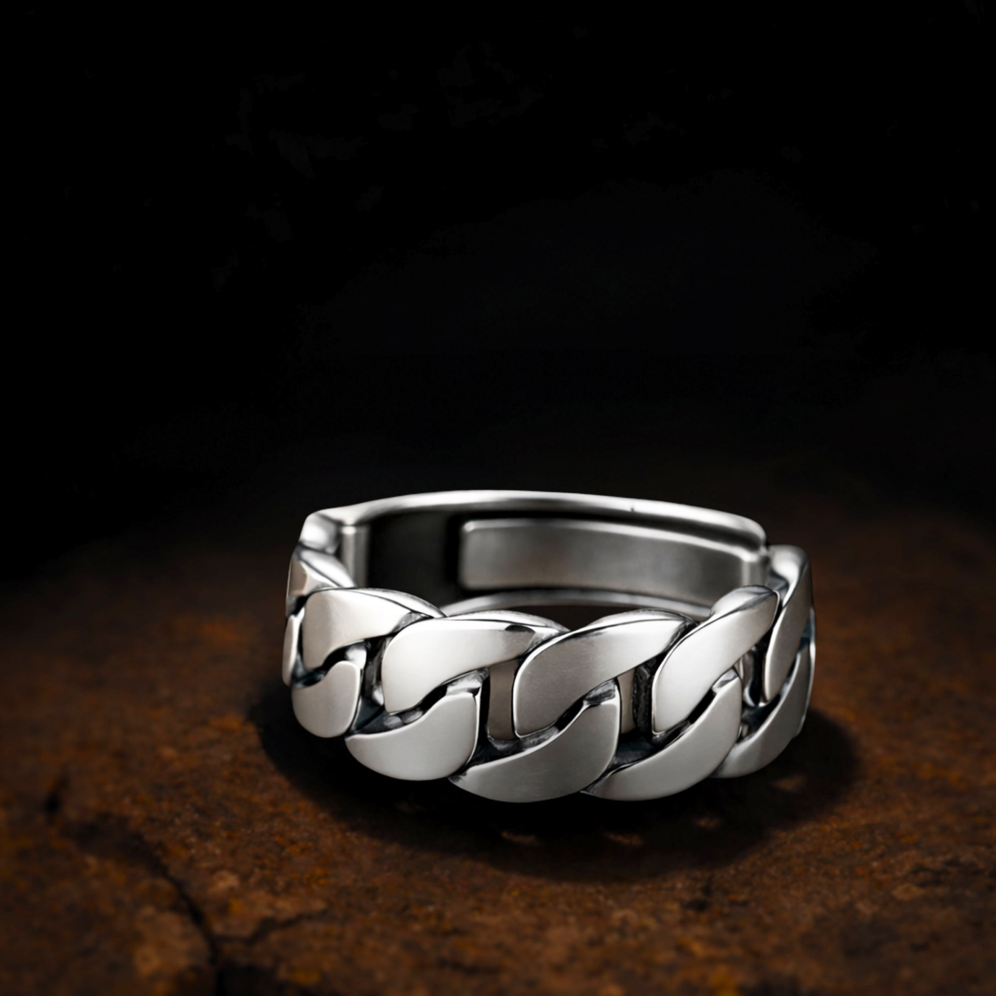 Torin – Handmade Chain Link 925 Sterling Silver Ring