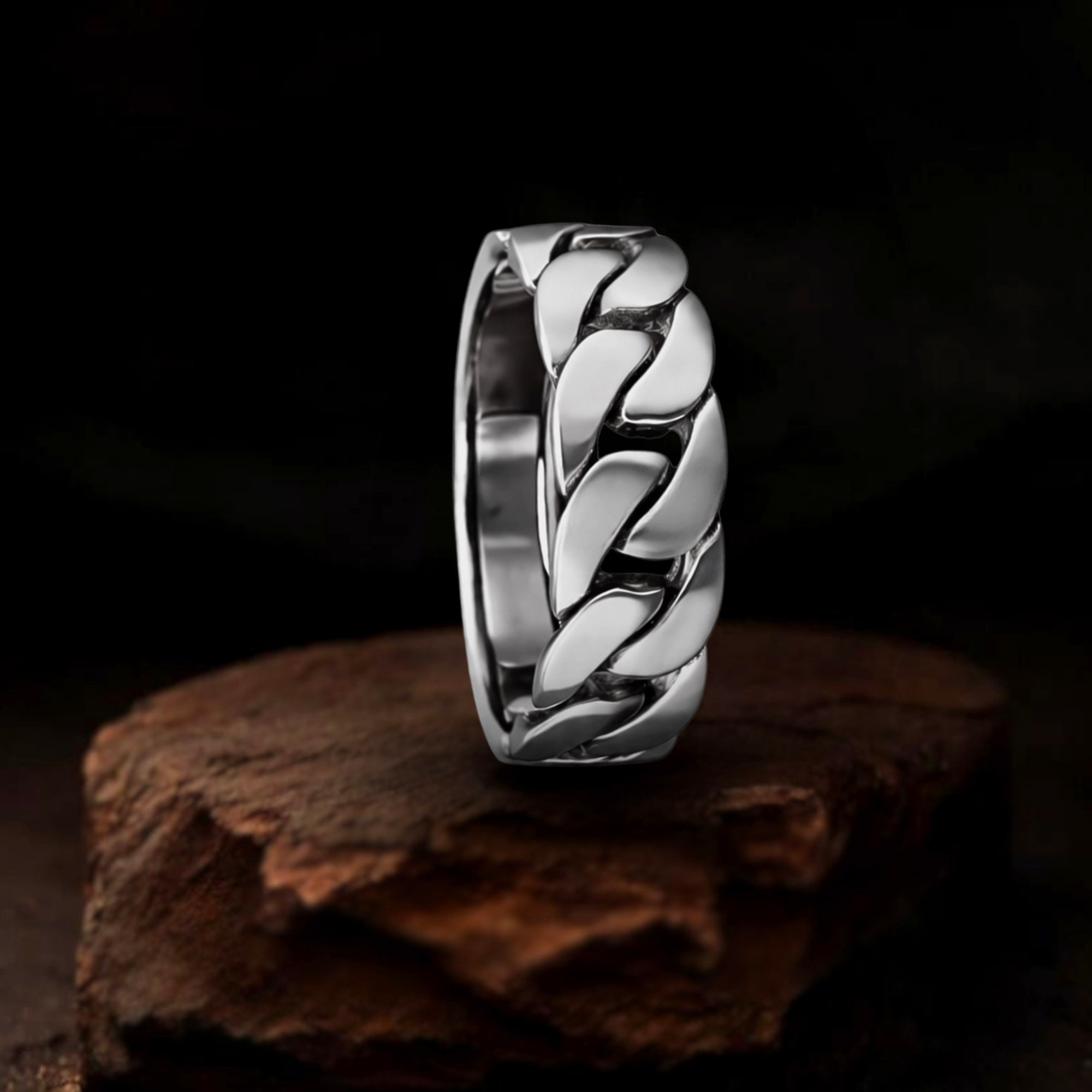 Torin – Handmade Chain Link 925 Sterling Silver Ring