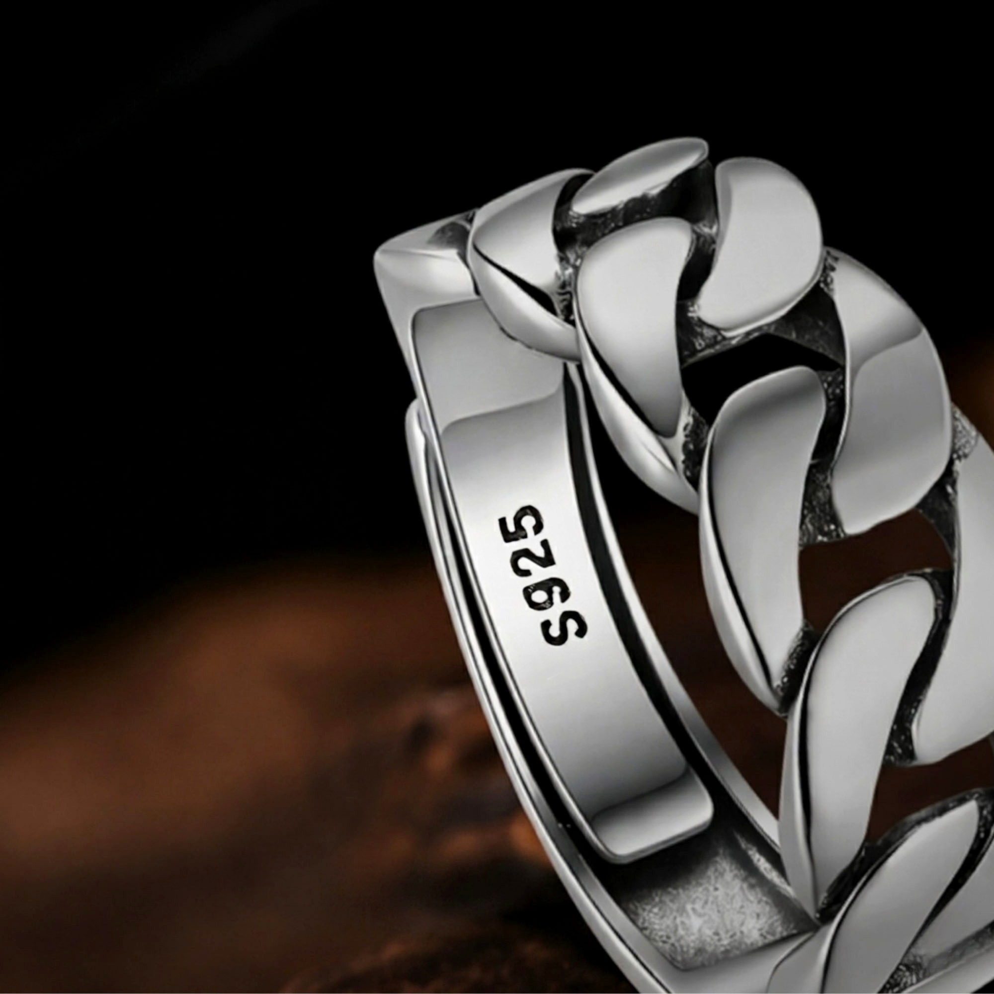 Torin – Handmade Chain Link 925 Sterling Silver Ring