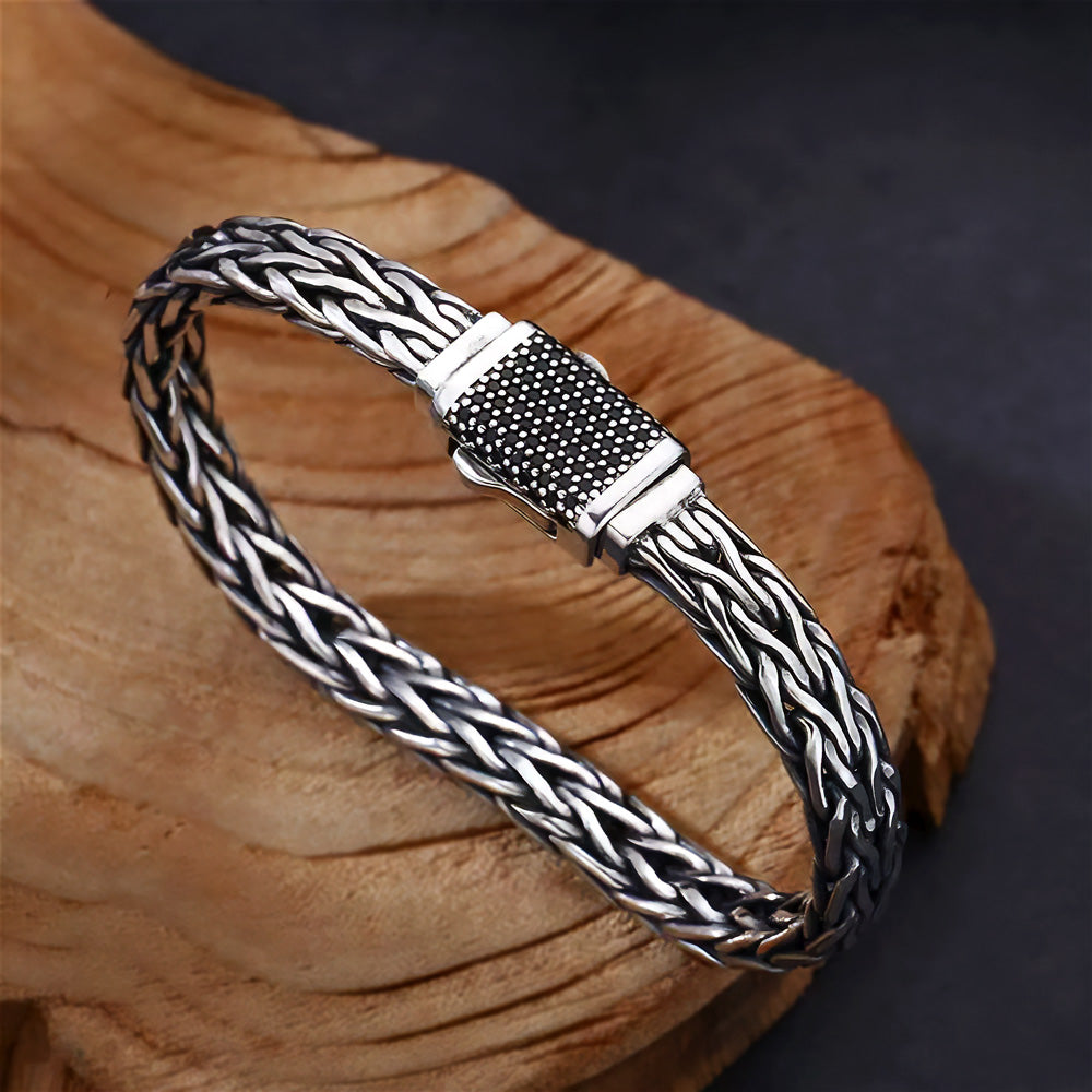 Ronatelli-Torro-handmade-wowen-925-sterling-silver-bracelet-for-men