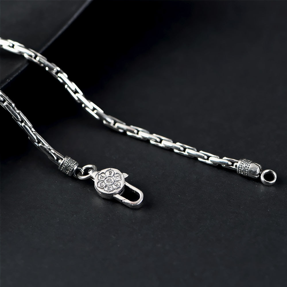 925 Sterling Silver Necklace Cable Bamboo Twisted O Chain Fashion Chain for  Women Jewelry 