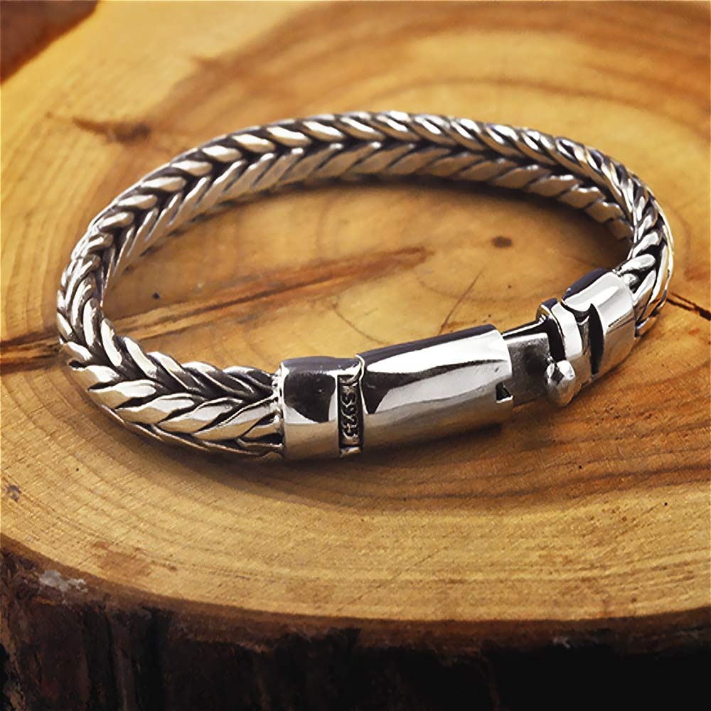 Lesi - Tight Braided Silver Bracelet
