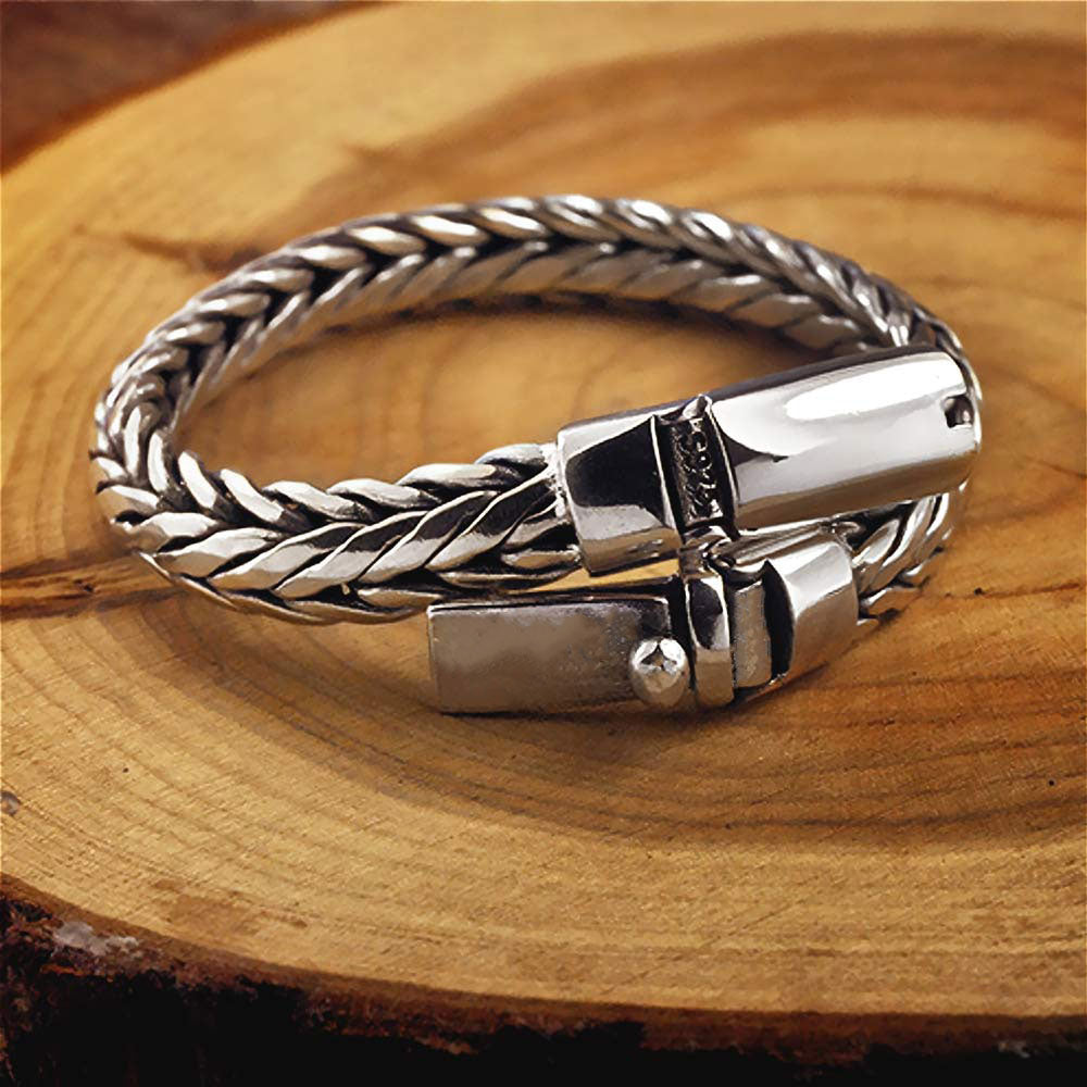 Lesi - Tight Braided Silver Bracelet