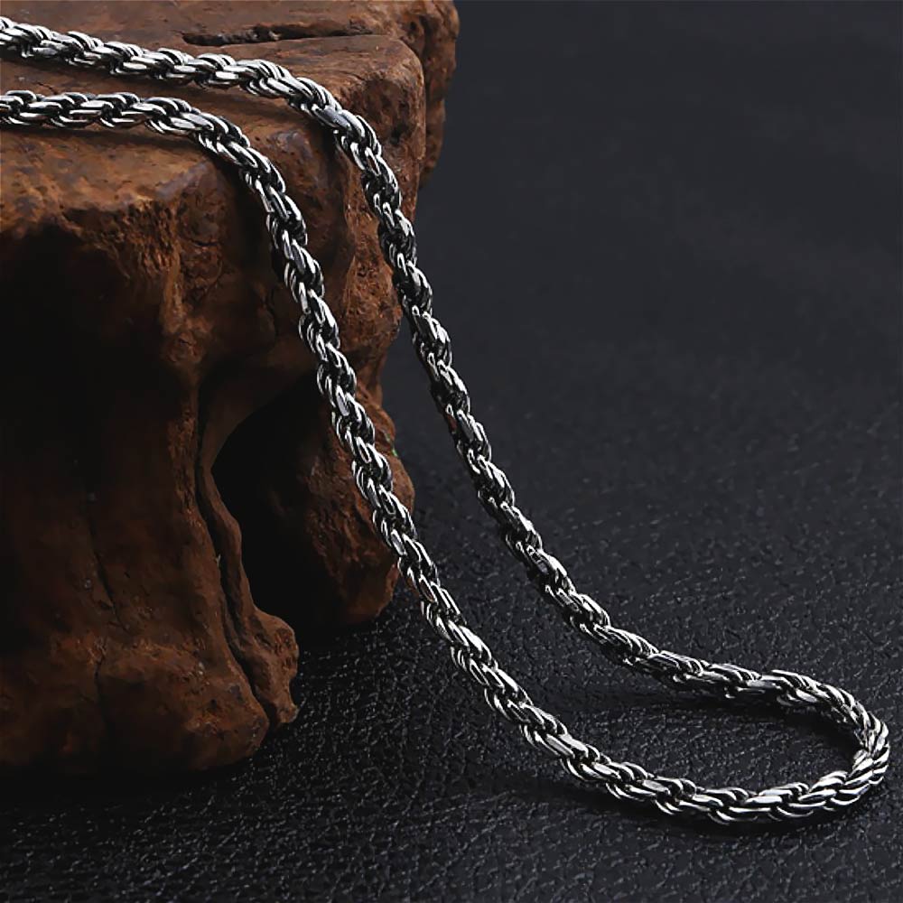S925 Silver Weaving Chain Necklace For Men - Monza