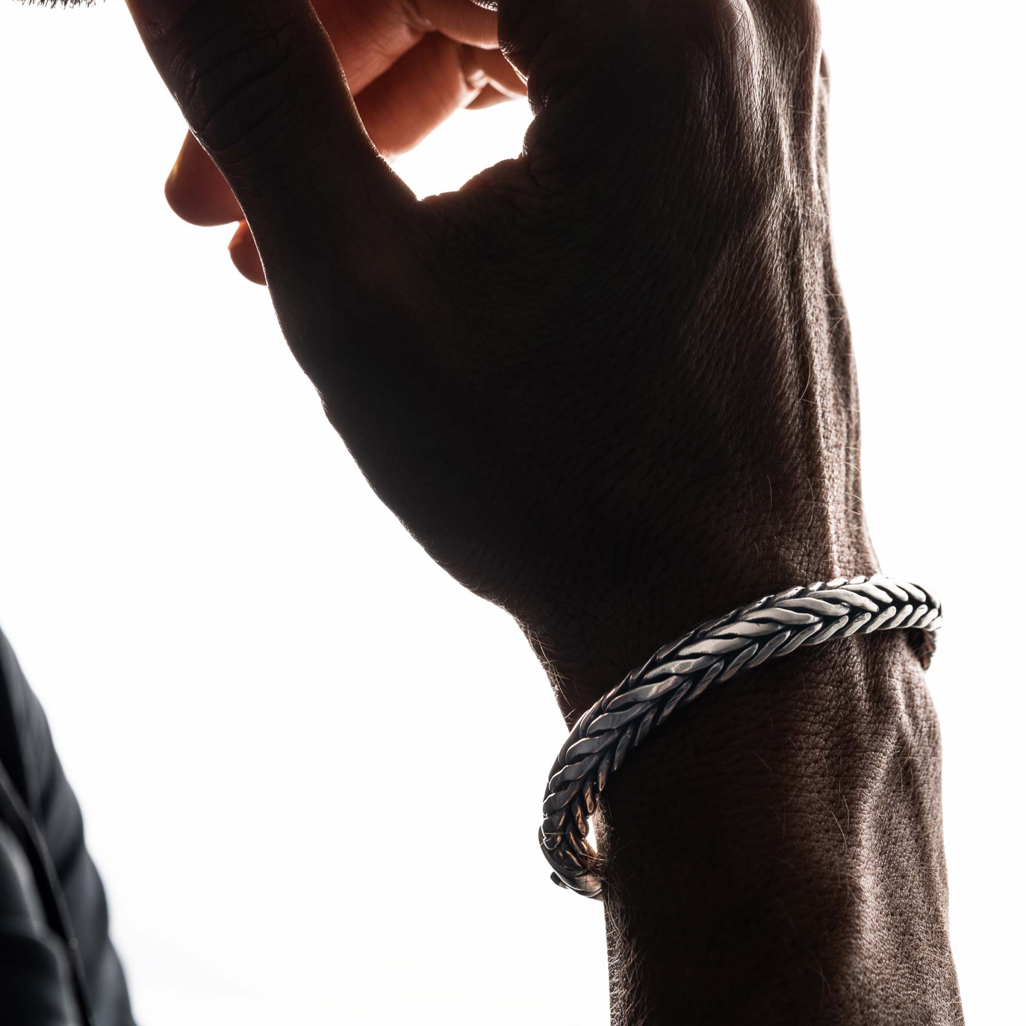 Lesi - Bracelet Argent Tressé Serré