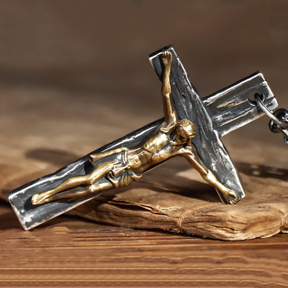 Cascia - Crucifix Silver Pendant
