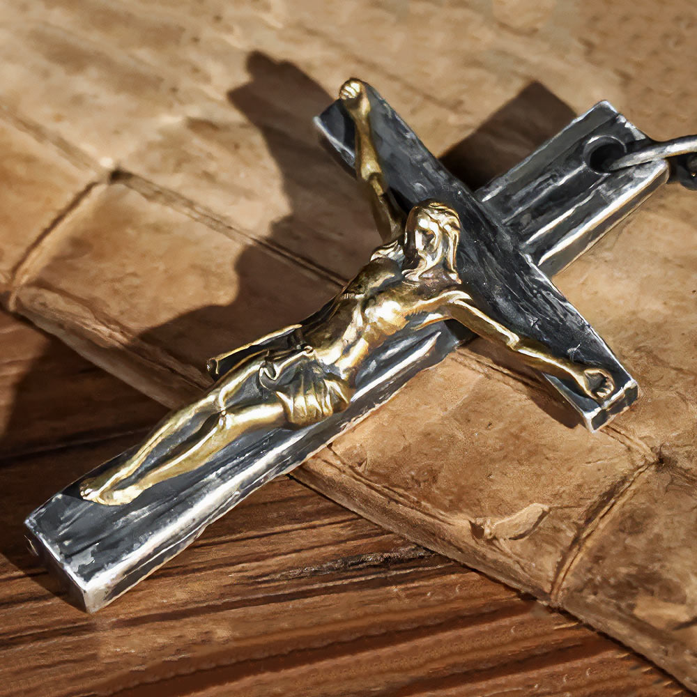 Cascia - Crucifix Silver Pendant