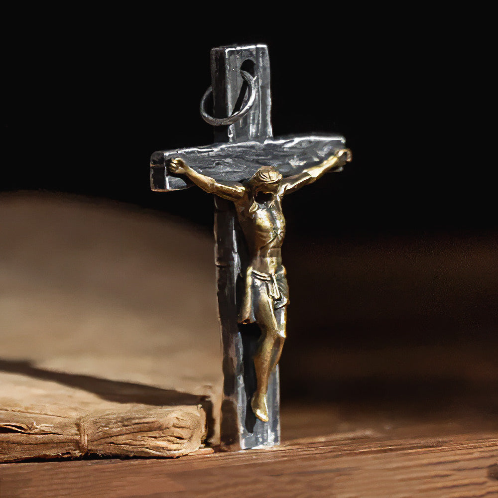 Cascia - Pendentif en argent Crucifix