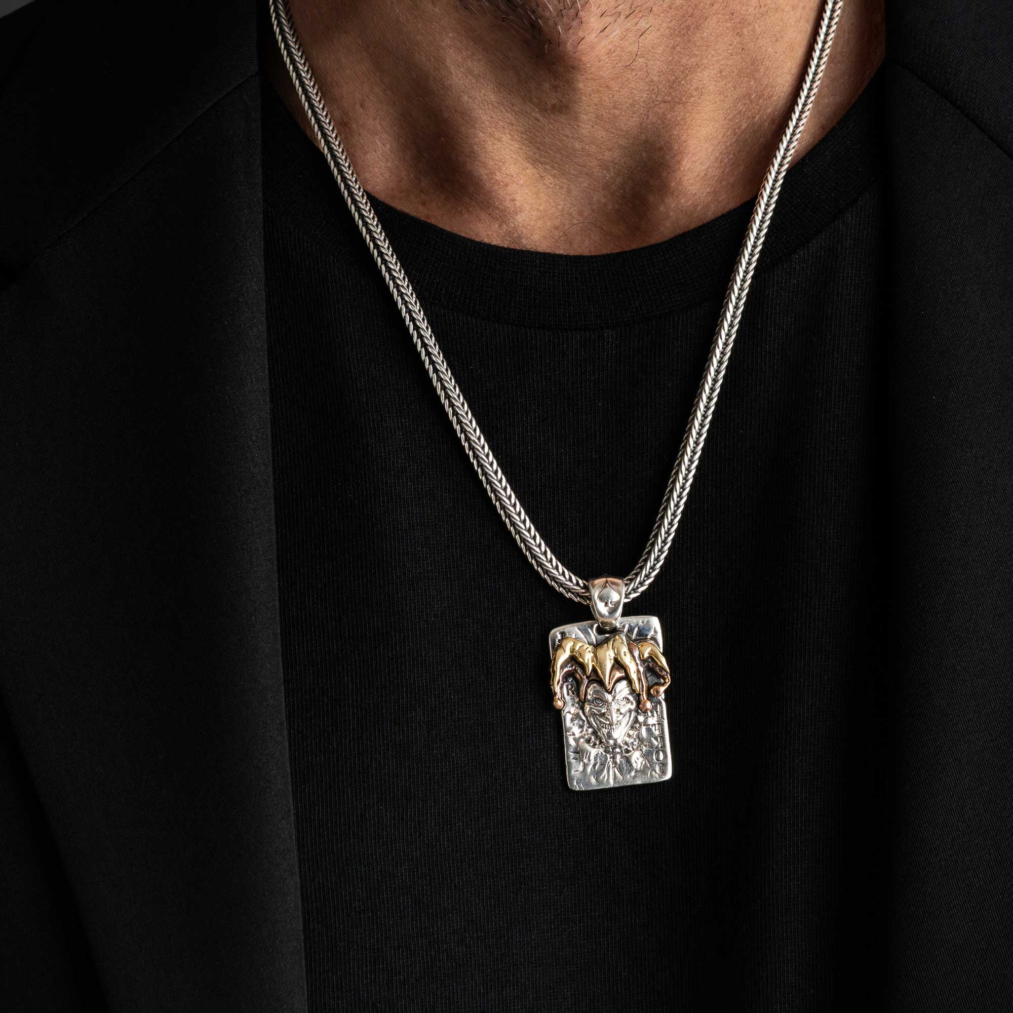 S925 Silver Handmade Joker Pendant Necklace For Men - Fabro
