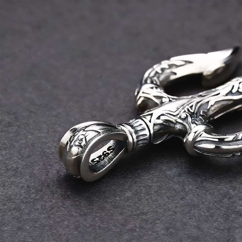 S925-Silver-Handmade-Trident-Spear-Pendant-Necklace-For-Men-Poseidon-Ronatelli