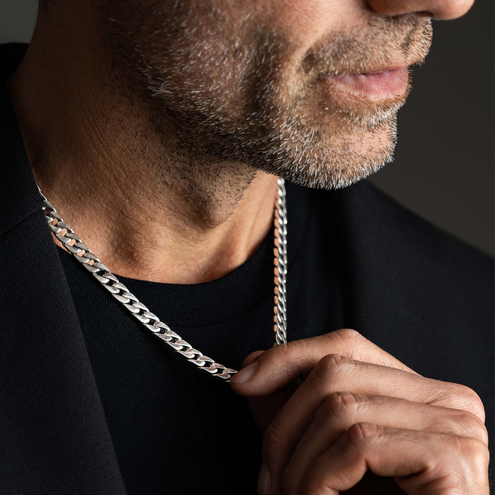 Cana - Collar Clásico de Cadena de Plata