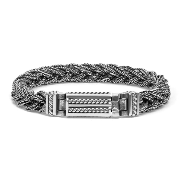 Parma-FoxTailHandWovenSilverBracelet18cm|7.1in